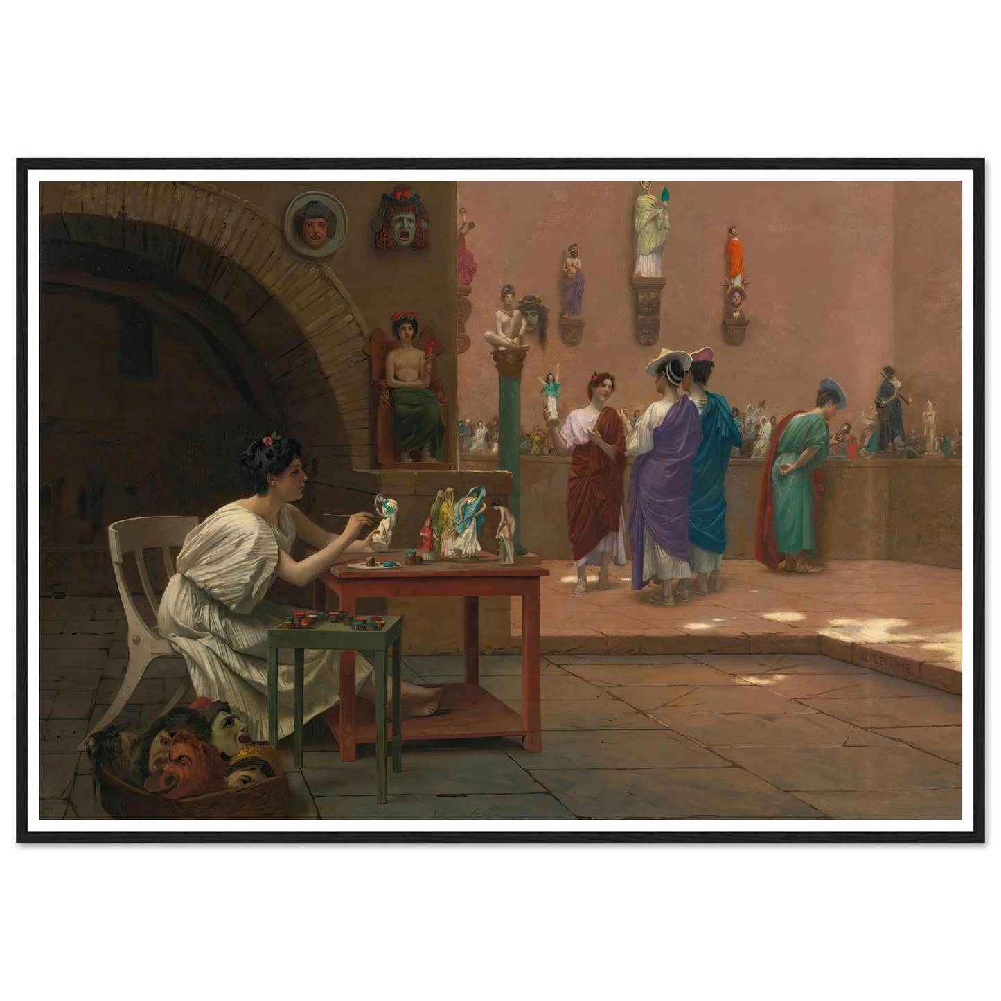 Atelier De Tanagra Art Print | Jean Leon Gerome-Quipham Collections