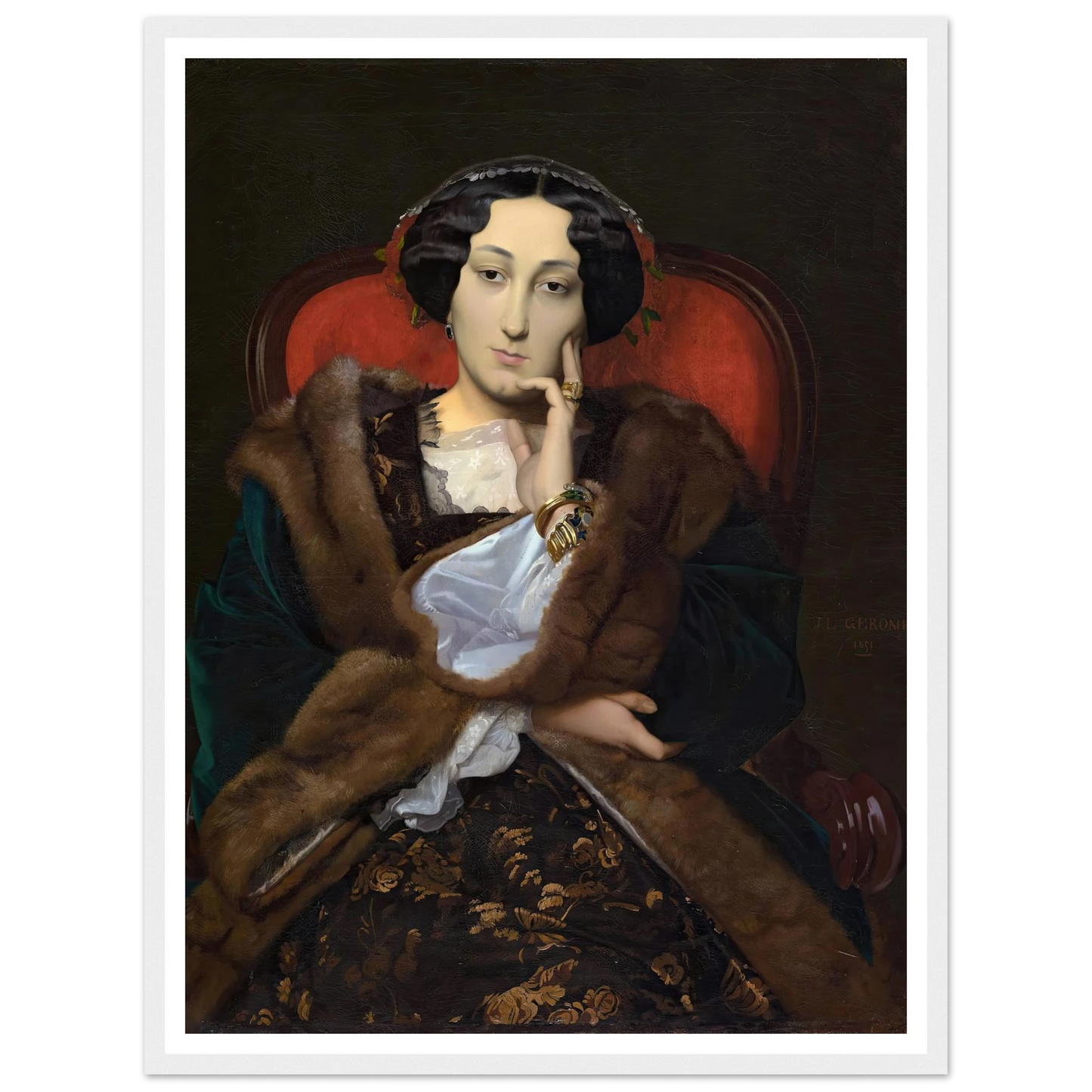 Portrait of a Woman (1851) Art Print | Jean Leon Gerome-Quipham Collections