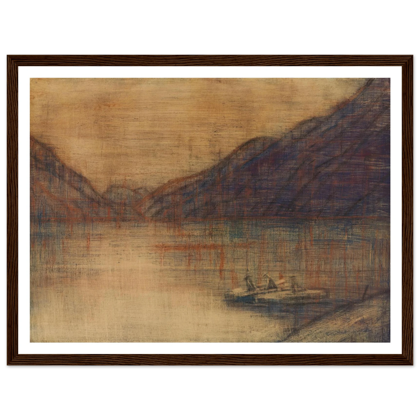 Boot auf dem Lago Maggiore (1934) Art Print | Christian Rohlfs-Quipham Collections