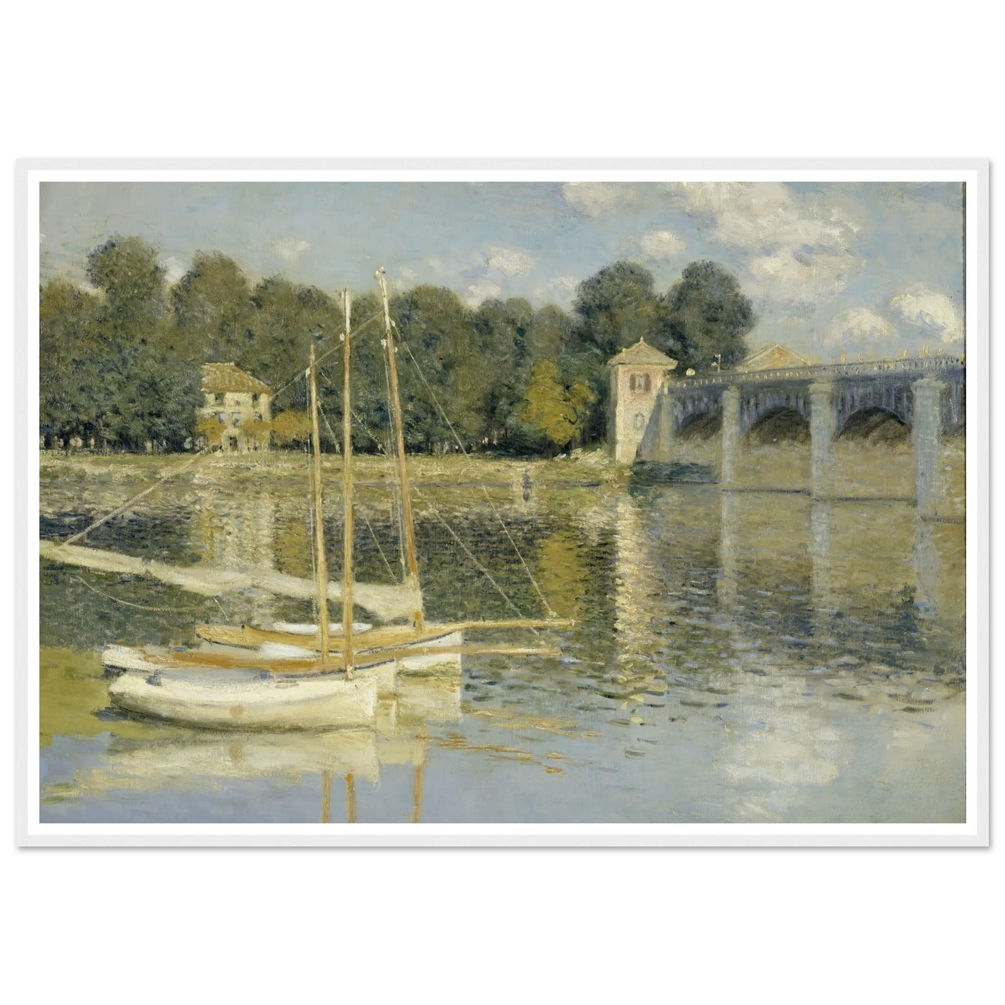 The Argenteuil Bridge (1874) Art Print | Claude Monet-Quipham Collections