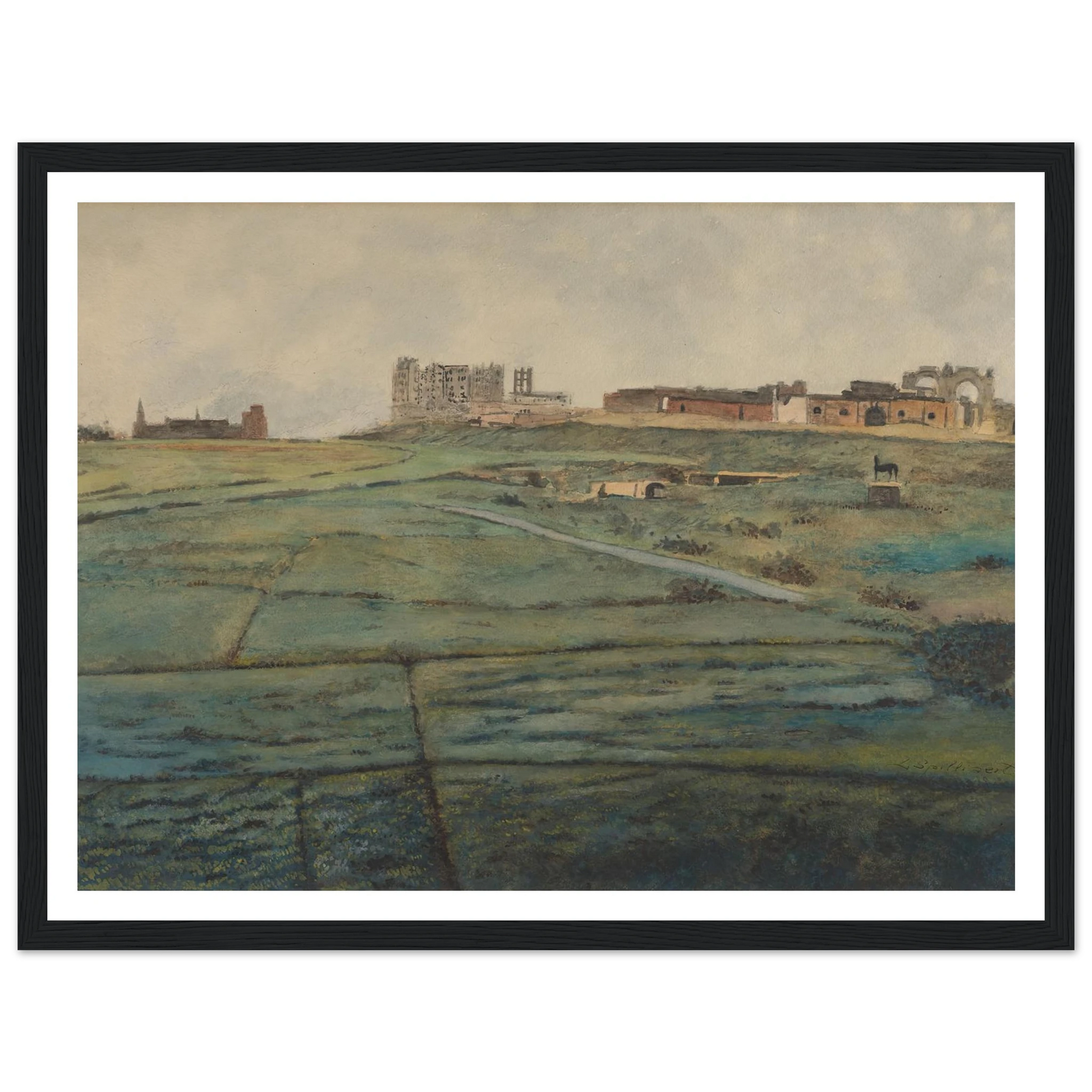 De Wellingtonrenbaan en het Royal Palace Hotel te Oostende kort na de Tweede Wereldoorlog (1945) Art Print | Leon Spilliaert-Quipham Collections