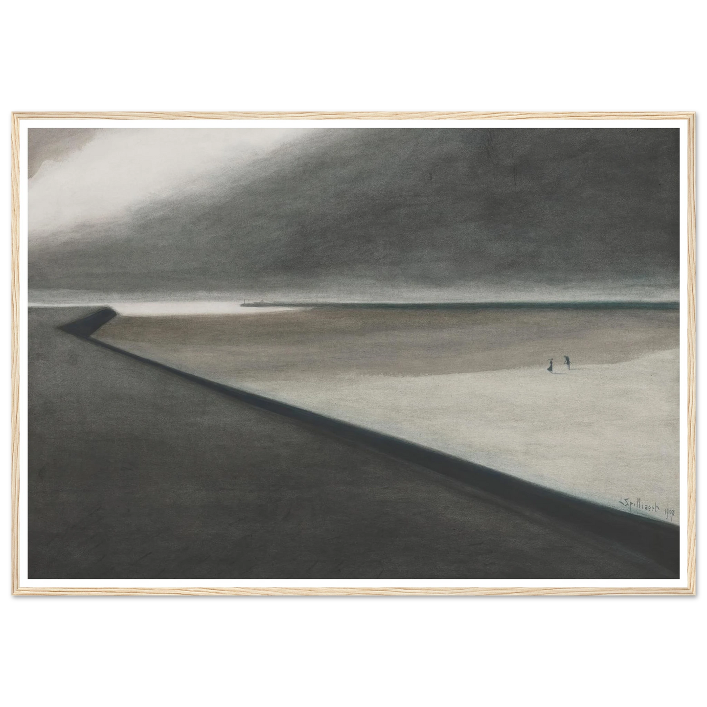 Digue et plage (1907) Art Print | Leon Spilliaert-Quipham Collections