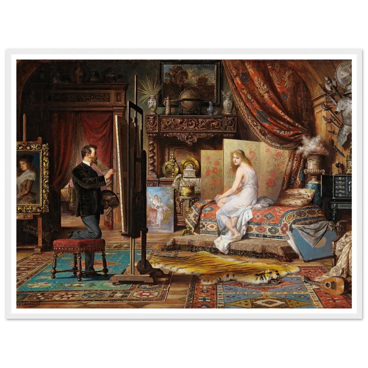 The Artist and His Model Art Print | Carl Schweninger Jr-Quipham Collections