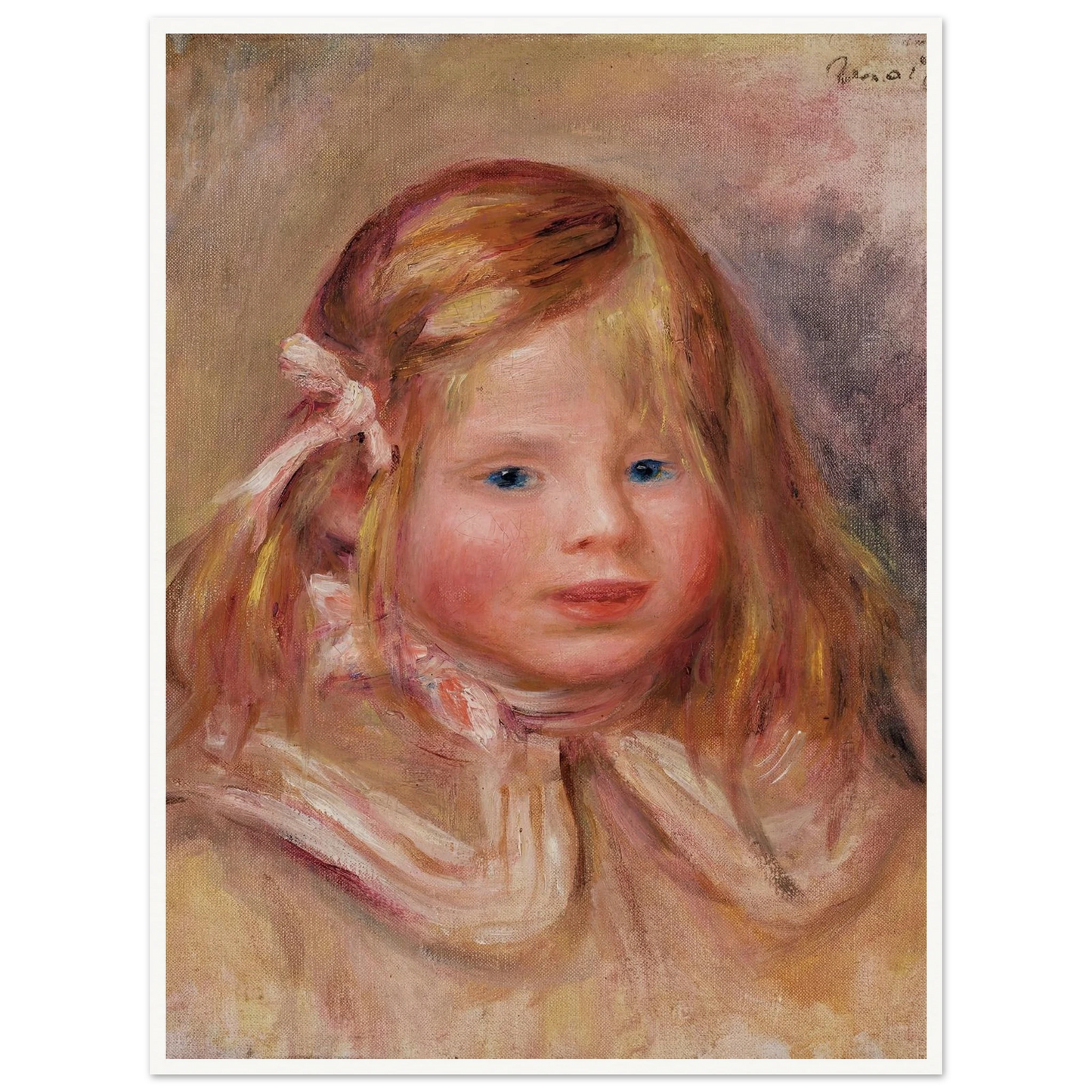 Coco au ruban rose (circa 1905) Art Print | Pierre Auguste Renoir-Quipham Collections