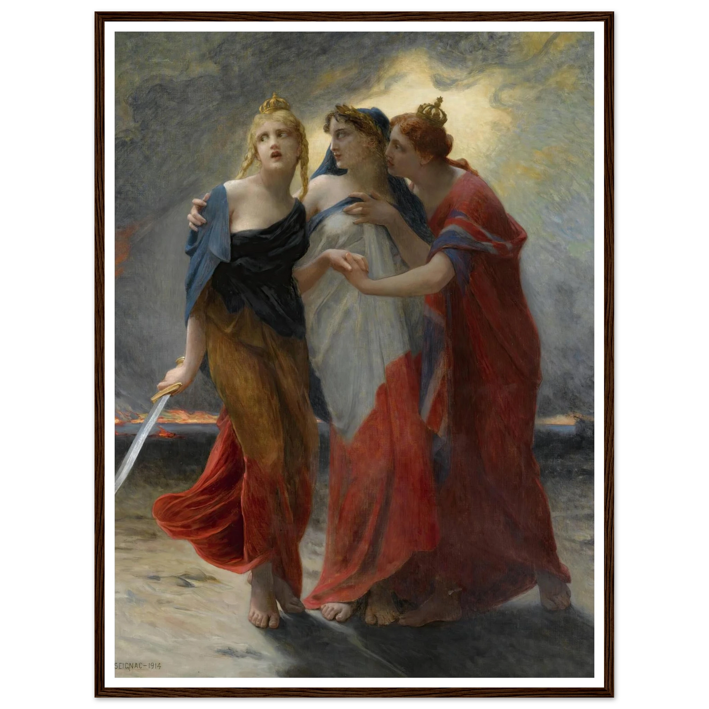 La Belgique, La France Et L’angleterre Devant L’invasion Allemande (1914) Art Print | Guillaume Seignac-Quipham Collections