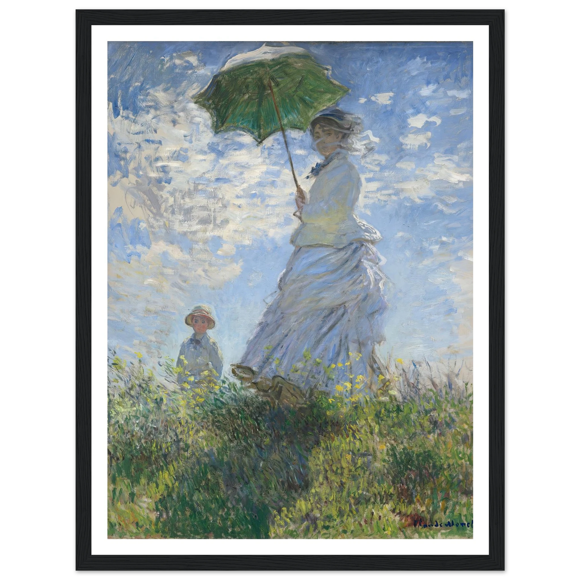 Woman with a Parasol – Madame Monet and Her Son (1875) Art Print | Claude Monet-Quipham Collections