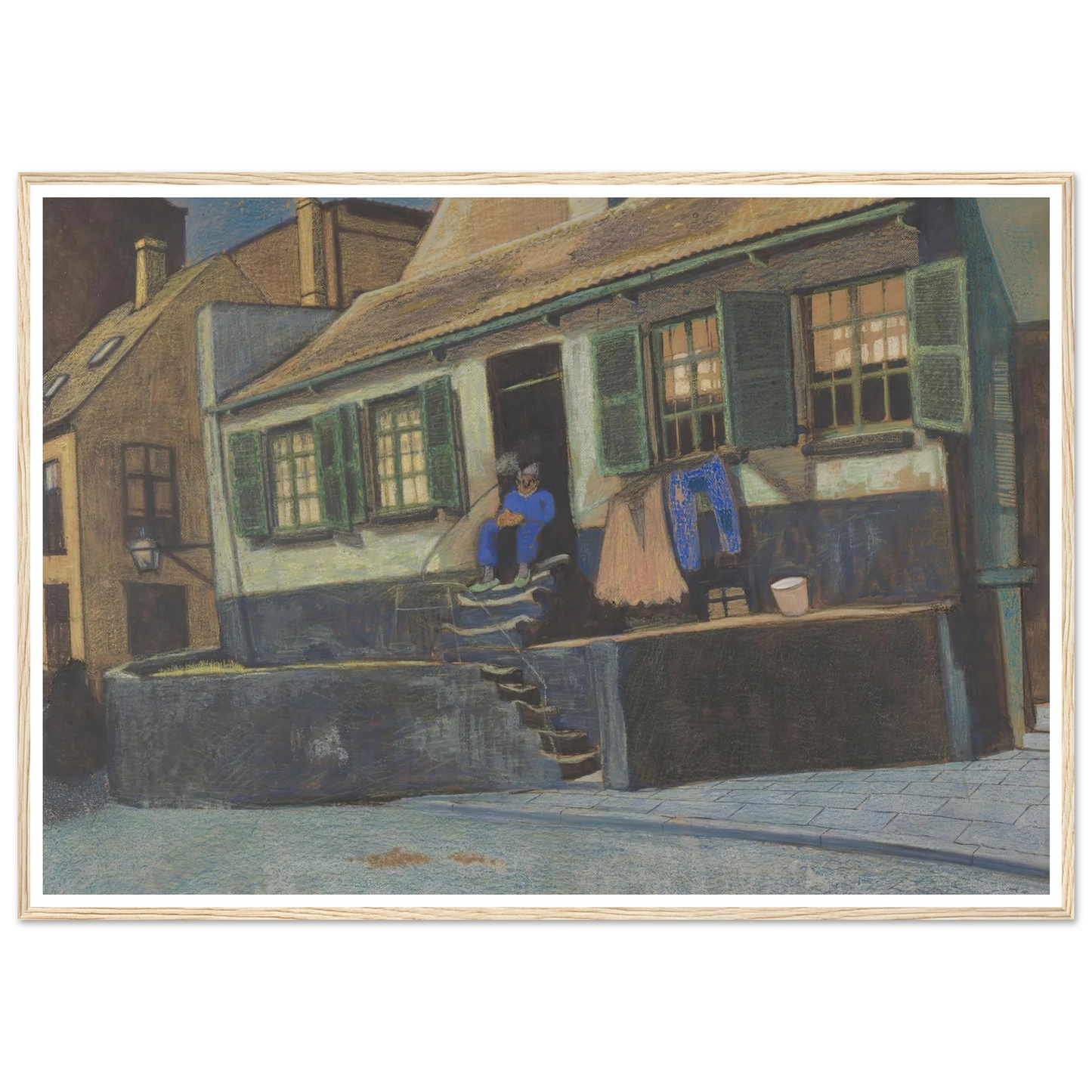 Het huis genaamd ‘De Preekstoel’ te Oostende (1911) Art Print | Leon Spilliaert-Quipham Collections