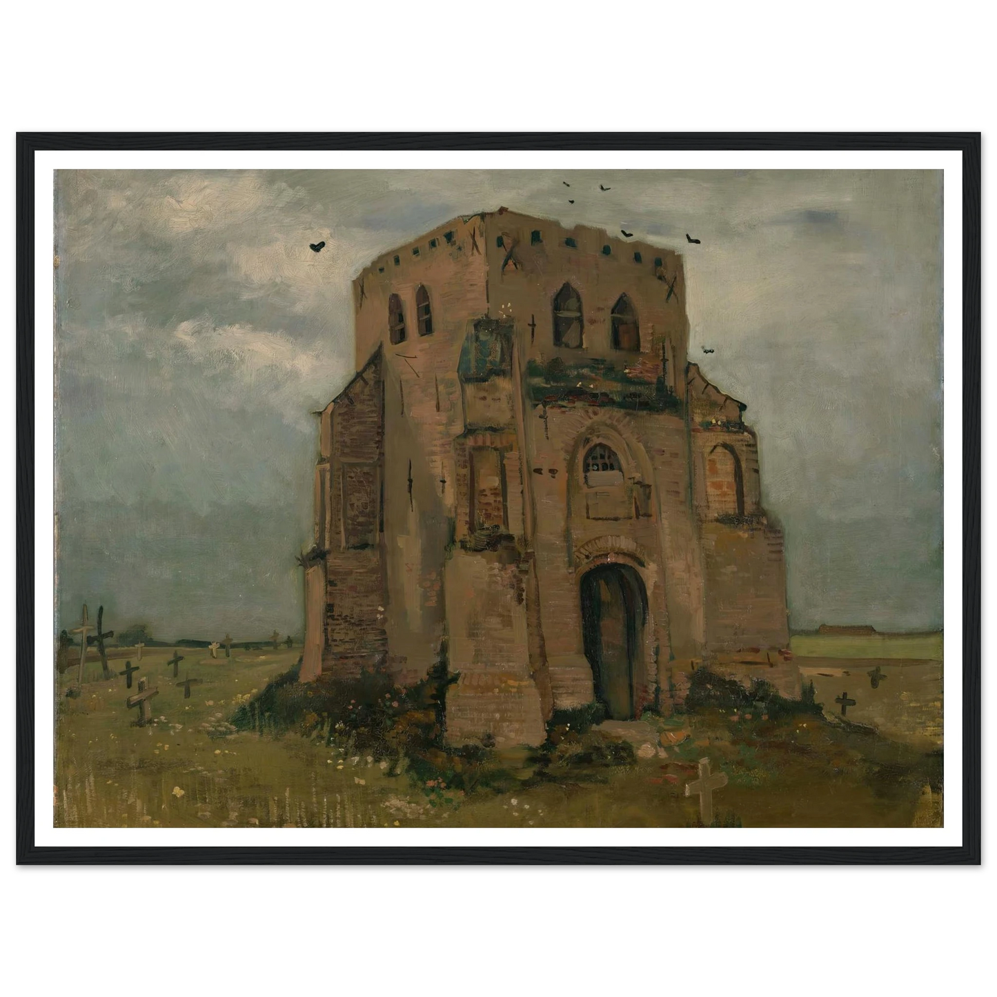 The old church tower at Nuenen (`The peasants’ churchyard’) (1885) Art Print | Vincent van Gogh-Quipham Collections