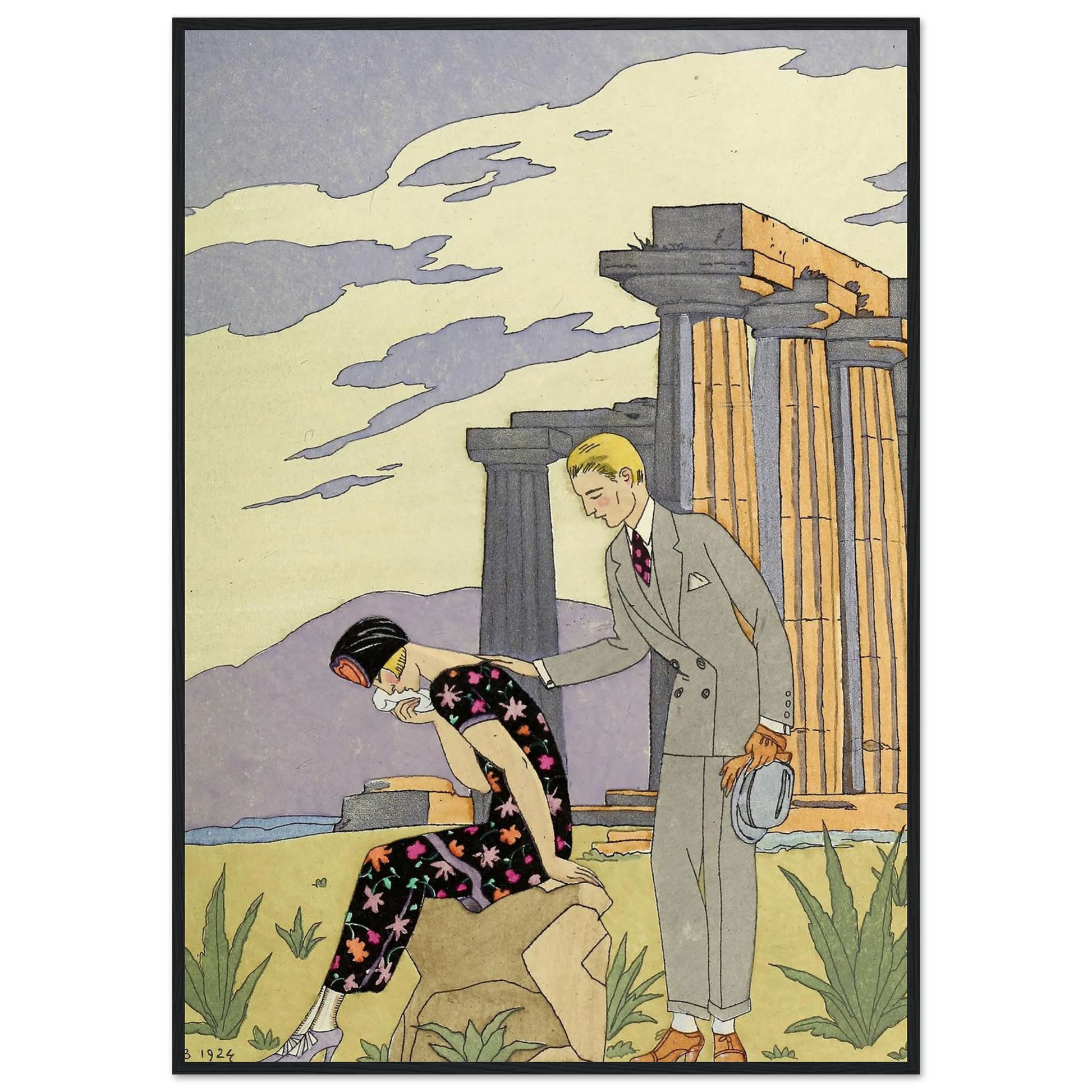 Falbalas et fanfreluches, Paestum (1925) Art Print | George Barbier-Quipham Collections