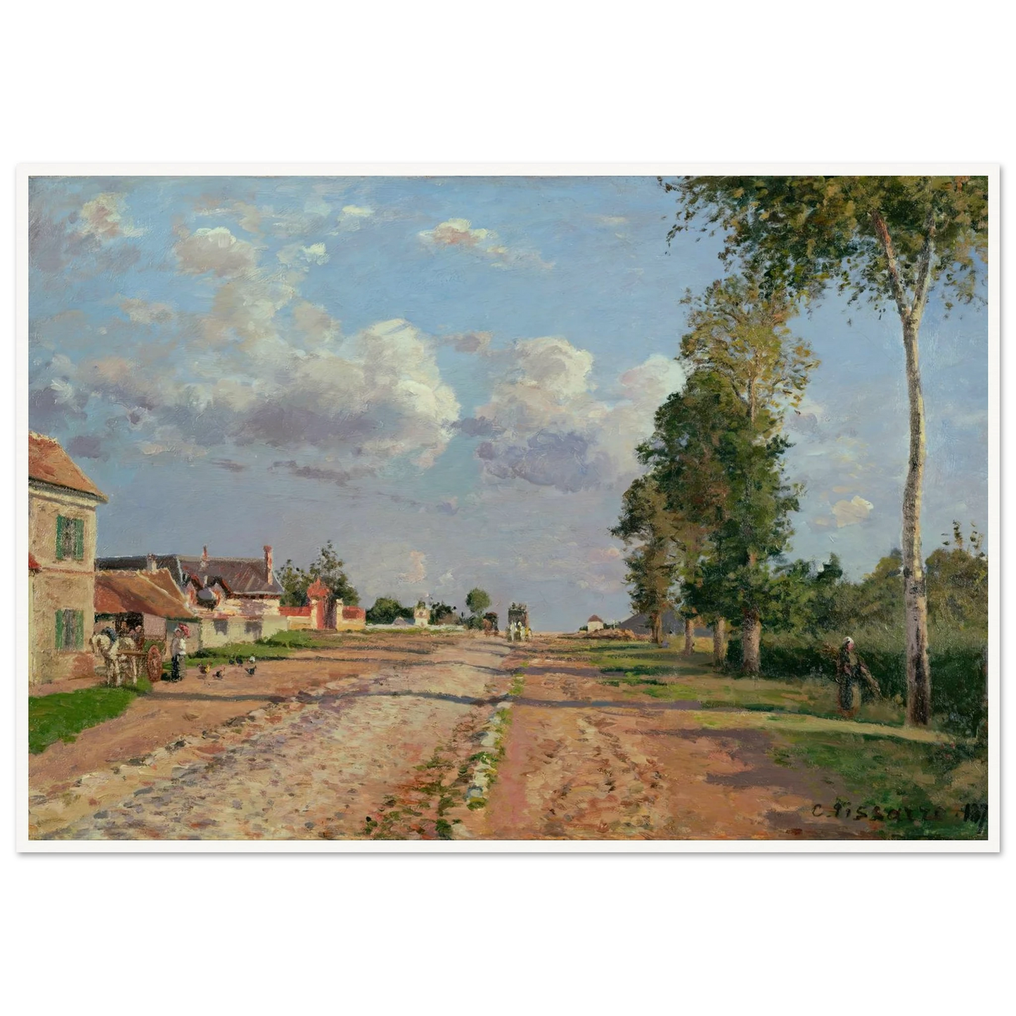 Route de Versailles, Rocquencourt (1871) Art Print | Camille Pissarro-Quipham Collections