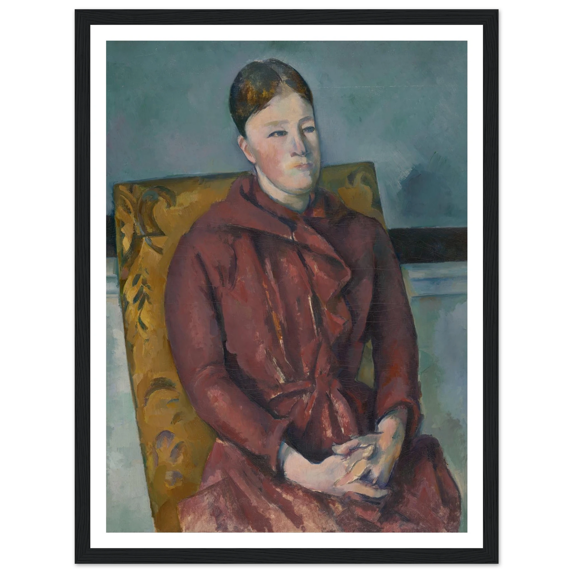 Madame Cézanne in a Yellow Chair (1888-90) Art Print | Paul Cezanne-Quipham Collections