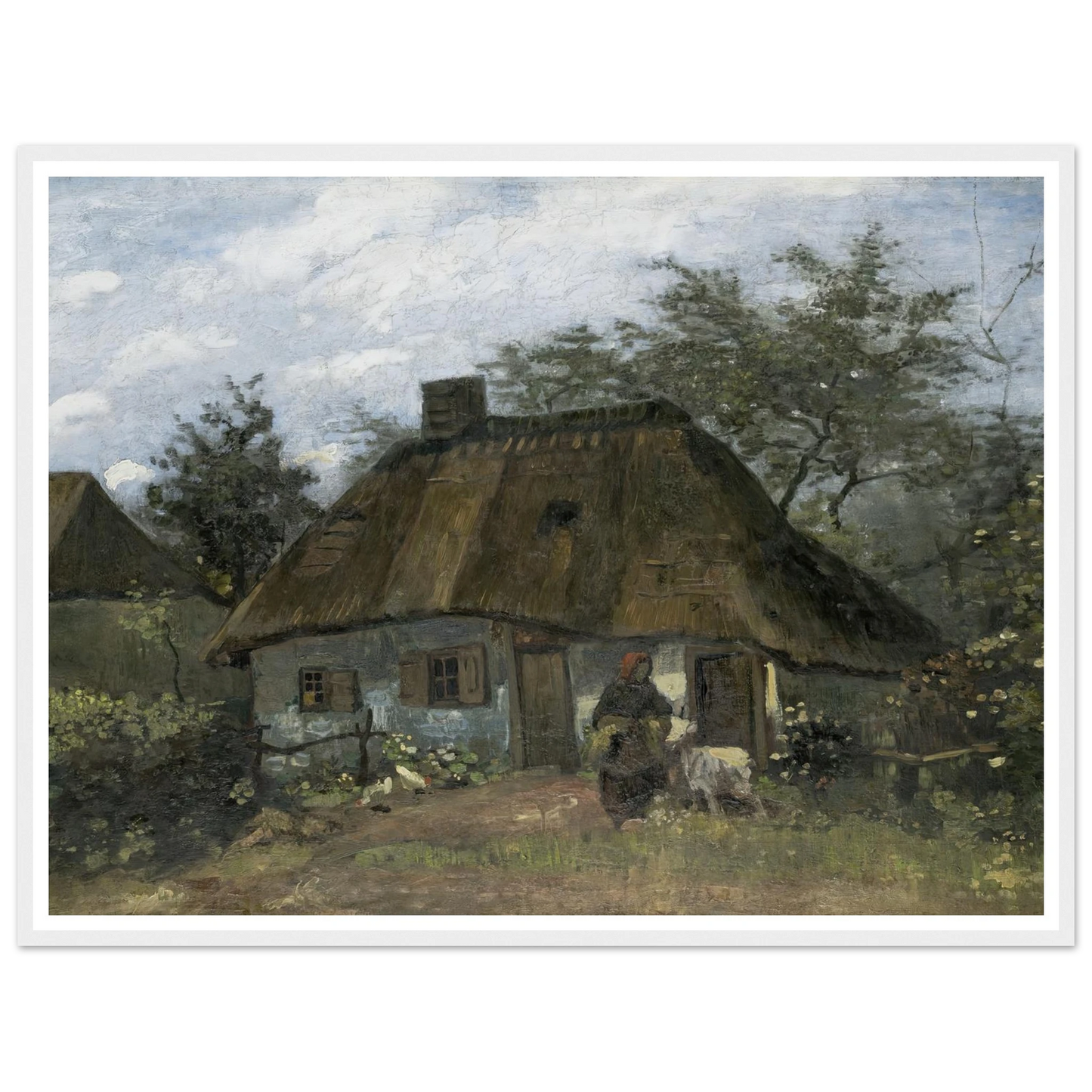 Farmhouse in Nuenen (1885) Art Print | Vincent van Gogh-Quipham Collections
