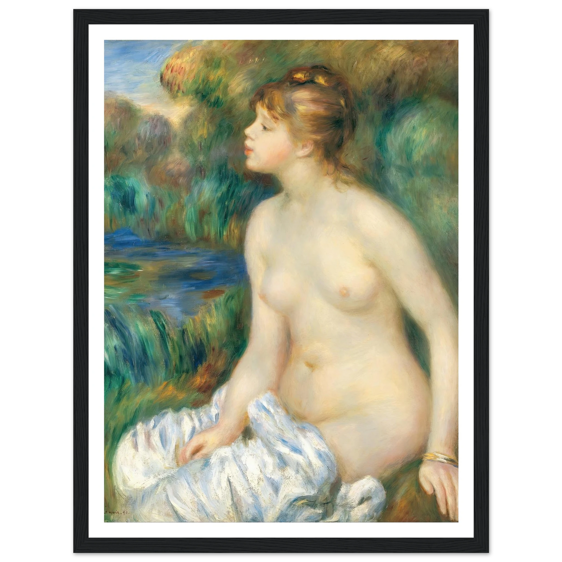 Bather (1891) Art Print | Pierre Auguste Renoir-Quipham Collections