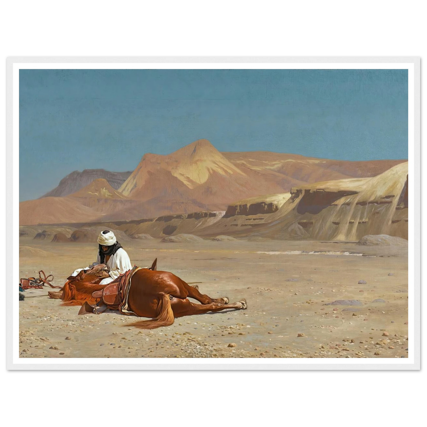 Rider and His Steed In The Desert Art Print | Jean Leon Gerome-Quipham Collections