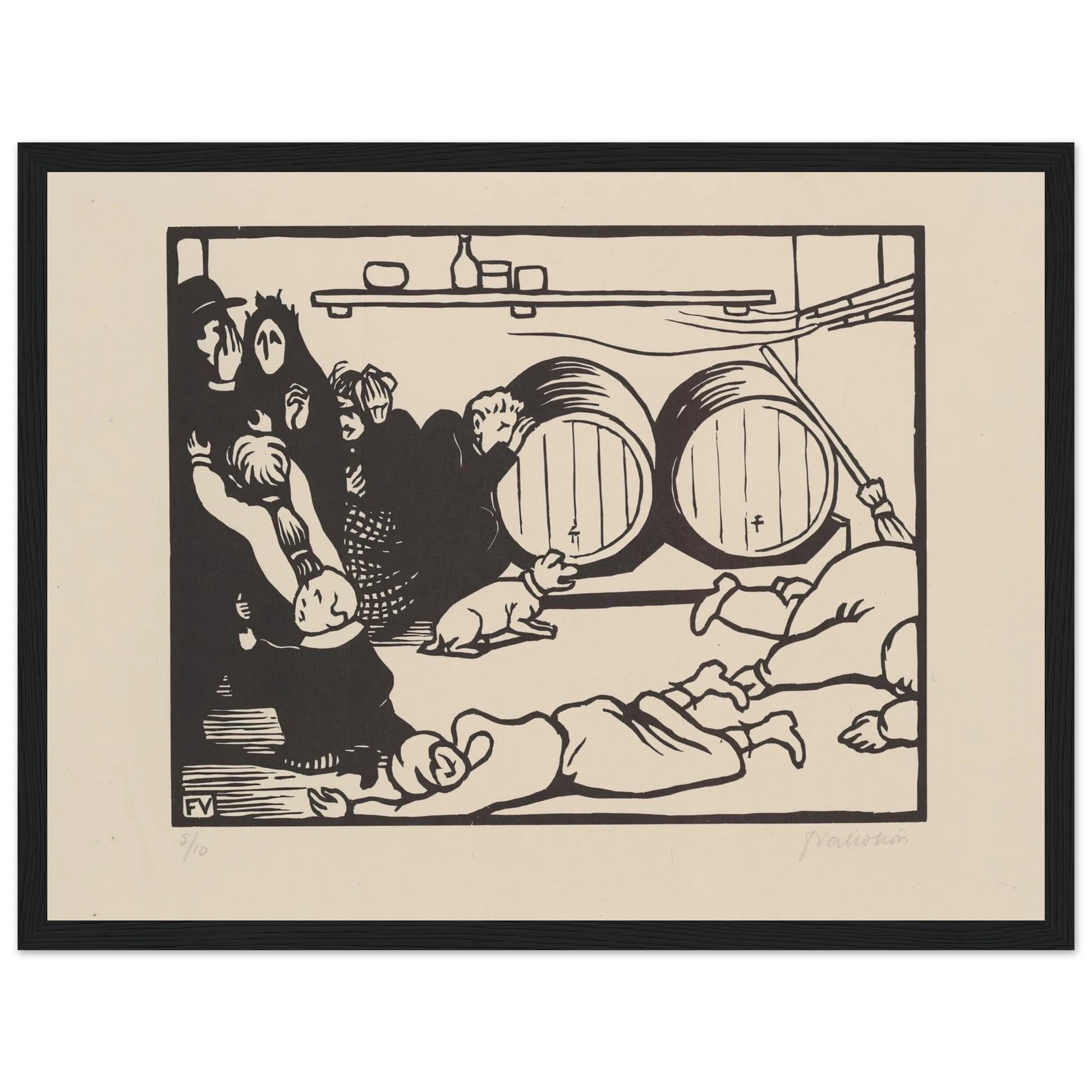 The Civilians (Les Civils) (1916) Art Print | Felix Vallotton-Quipham Collections