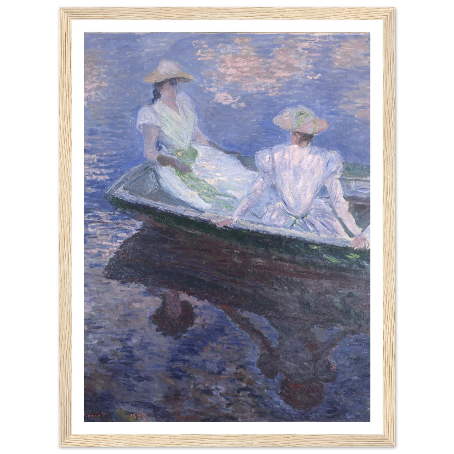 On The Boat Art Print | Claude Monet-Quipham Collections