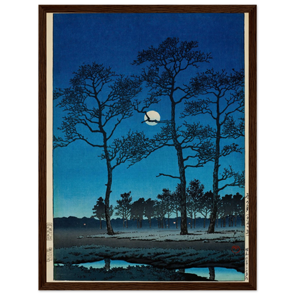 Fuyu no tsuki (Toyamagahara) (Winter moon at Toyamagahara) (1931) Art Print | Kawase Hasui-Quipham Collections