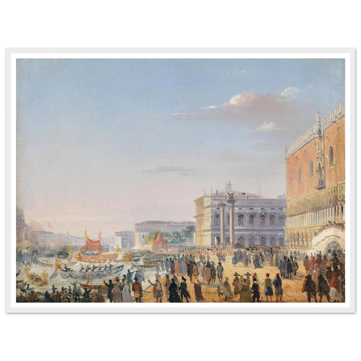 Ankunft Franz Joseph und Elisabeth in Venedig Art Print | Ippolito Caffi-Quipham Collections