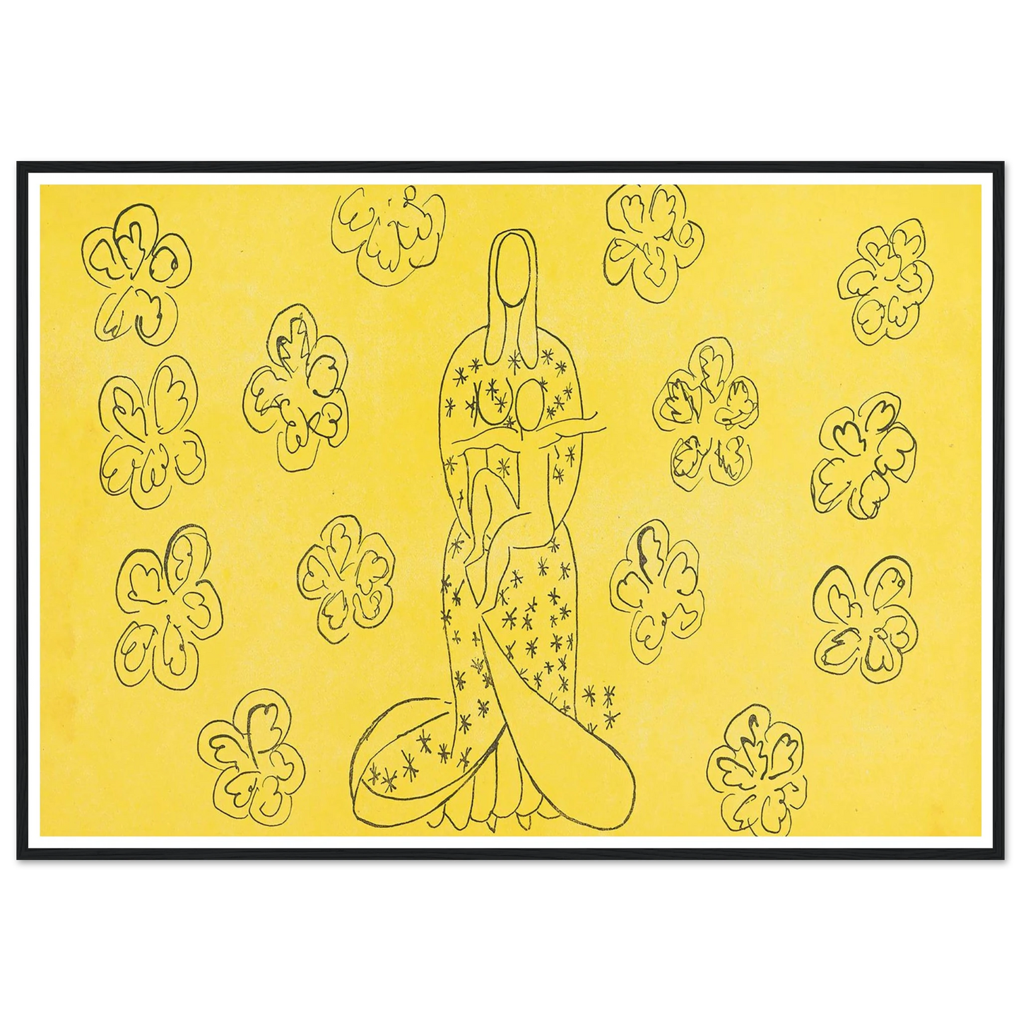 Vierge et l’enfant au décor fleuri (1949) Art Print | Henri Matisse-Quipham Collections