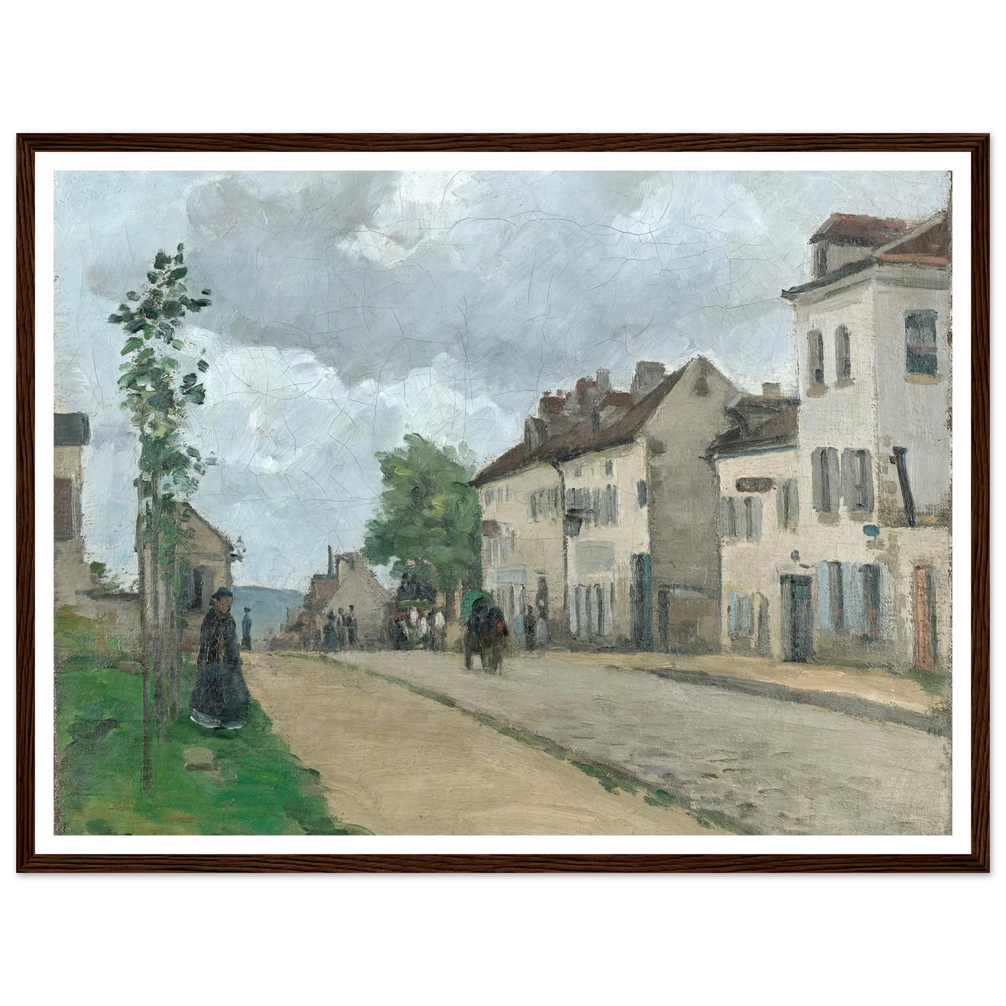 Straße in Pontoise (Rue de Gisors) (1868) Art Print | Camille Pissarro-Quipham Collections