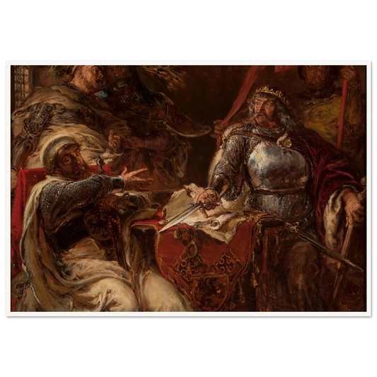 King Władysław Łokietek breaks negotiations with the Teutonic Knights (1879) Art Print | Jan Matejko-Quipham Collections