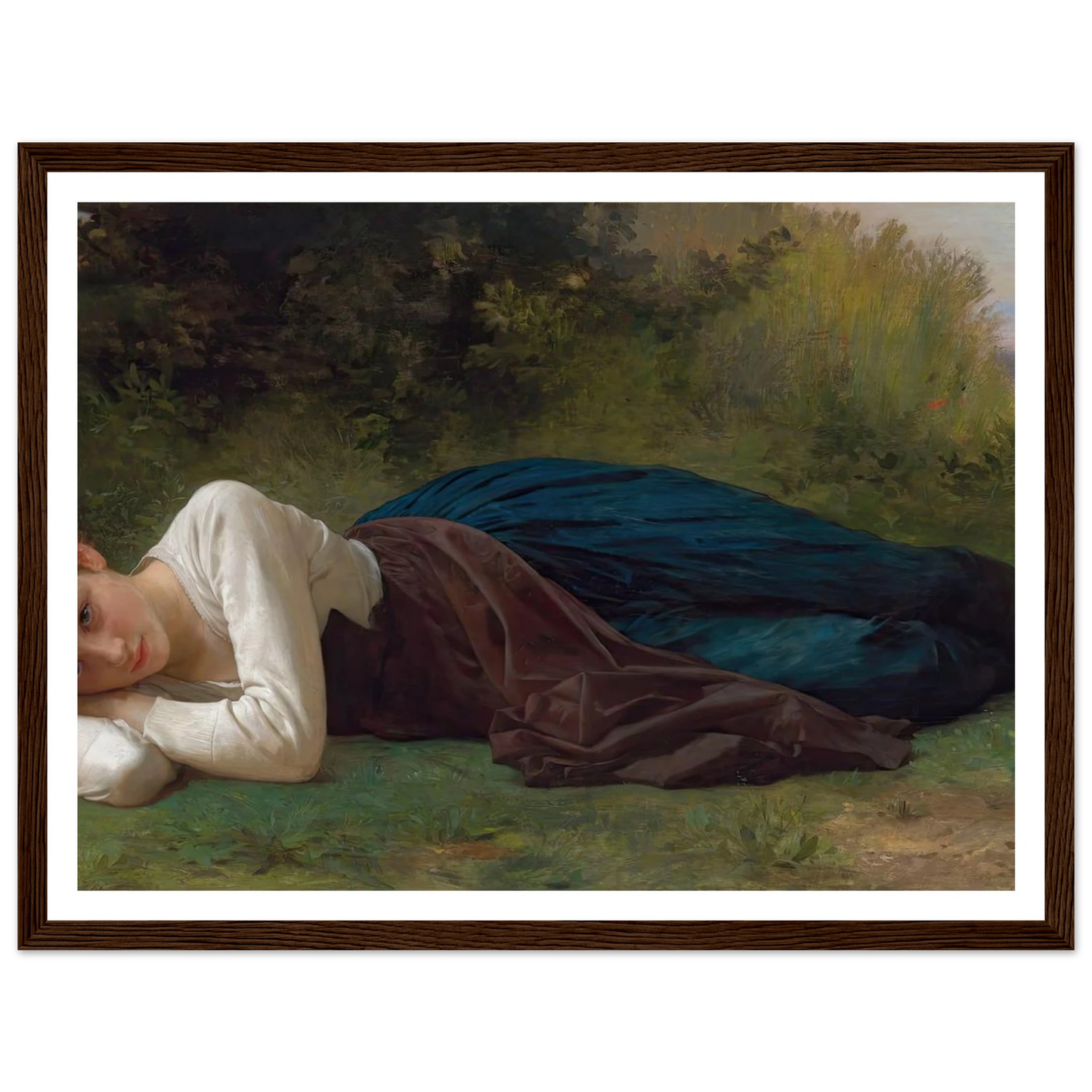Le Repos (Jeune Fille Couchée) (1880) Art Print | William Bouguereau-Quipham Collections