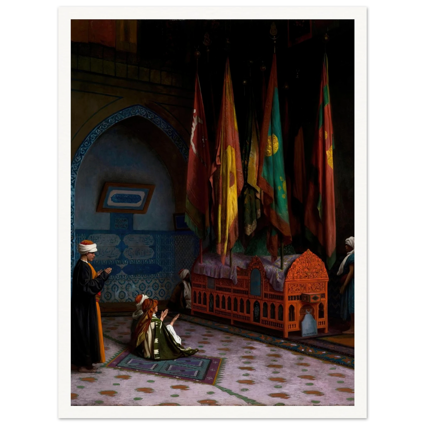 The Sentinel at the Sultan’s Tomb (1824–1904) Art Print | Jean Leon Gerome-Quipham Collections