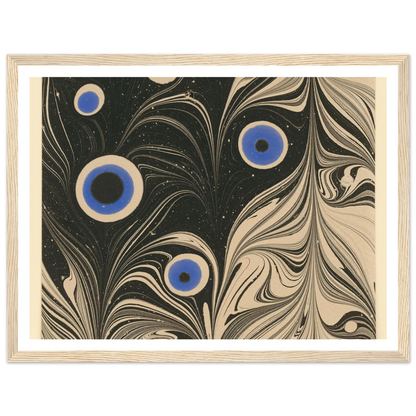 Marmorpapier (Pfauenfederornament) (1903 - 1907) Art Print | Josef Hoffmann-Quipham Collections