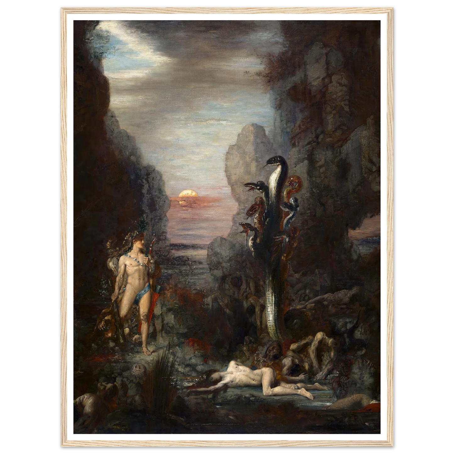 Hercules and The Lernaean Hydra (1875) Art Print | Gustave Moreau-Quipham Collections