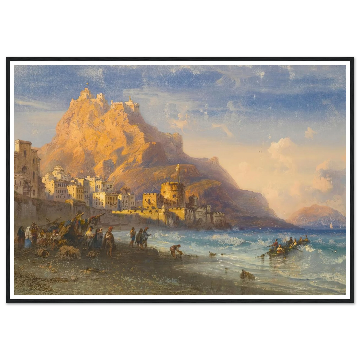 Coastal Landscape, Southern Italy Art Print | Carlo Bossoli-Quipham Collections