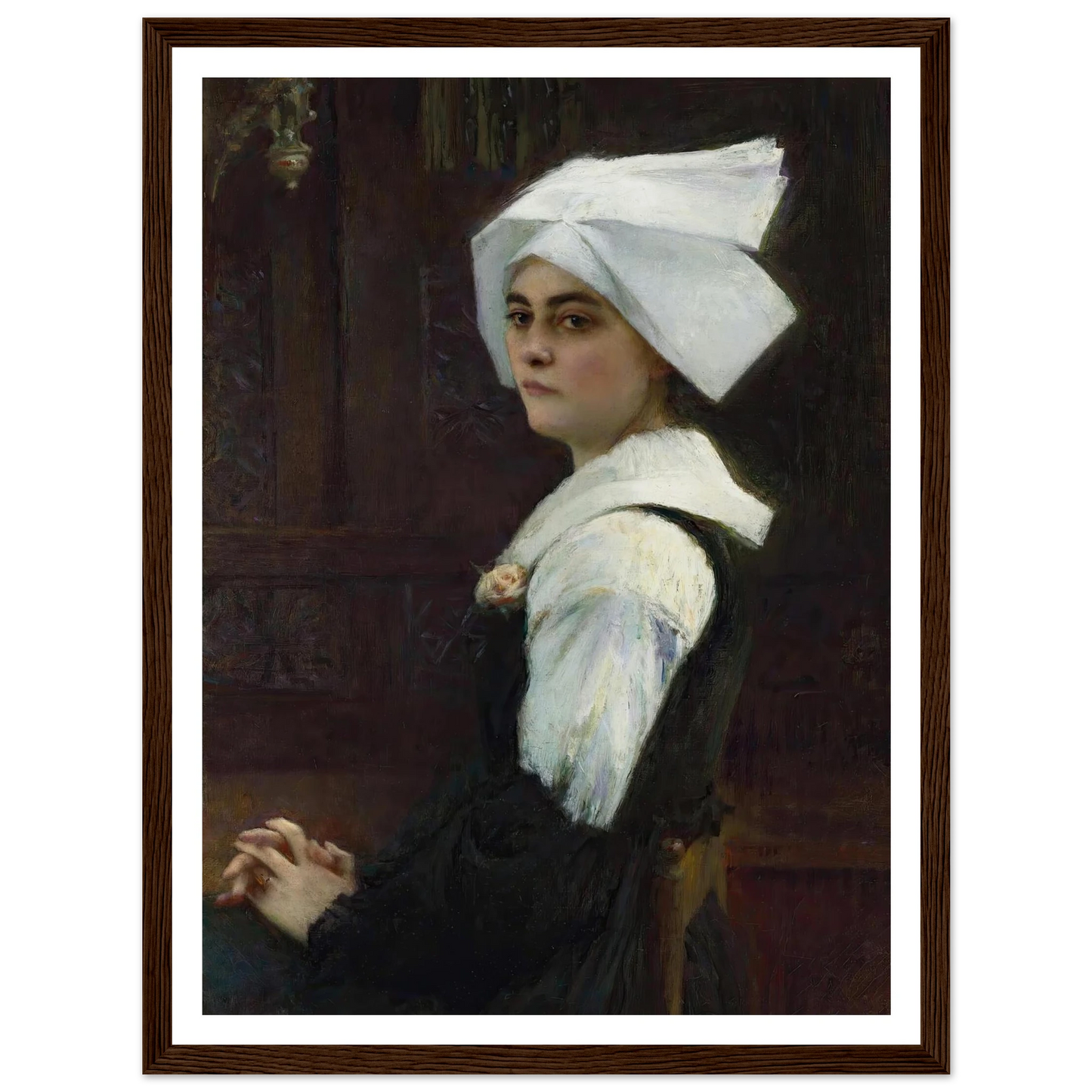 Breton Girl Art Print | Pascal Adolphe Jean Dagnan Bouveret-Quipham Collections
