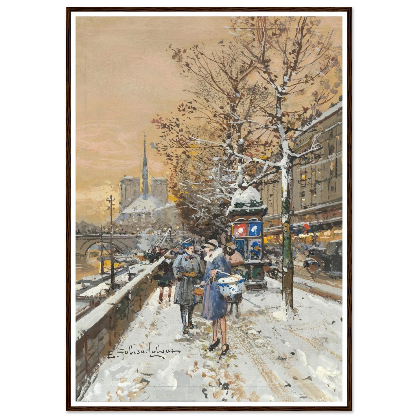 An assignation along the Seine Art Print | Eugene Galien Laloue-Quipham Collections