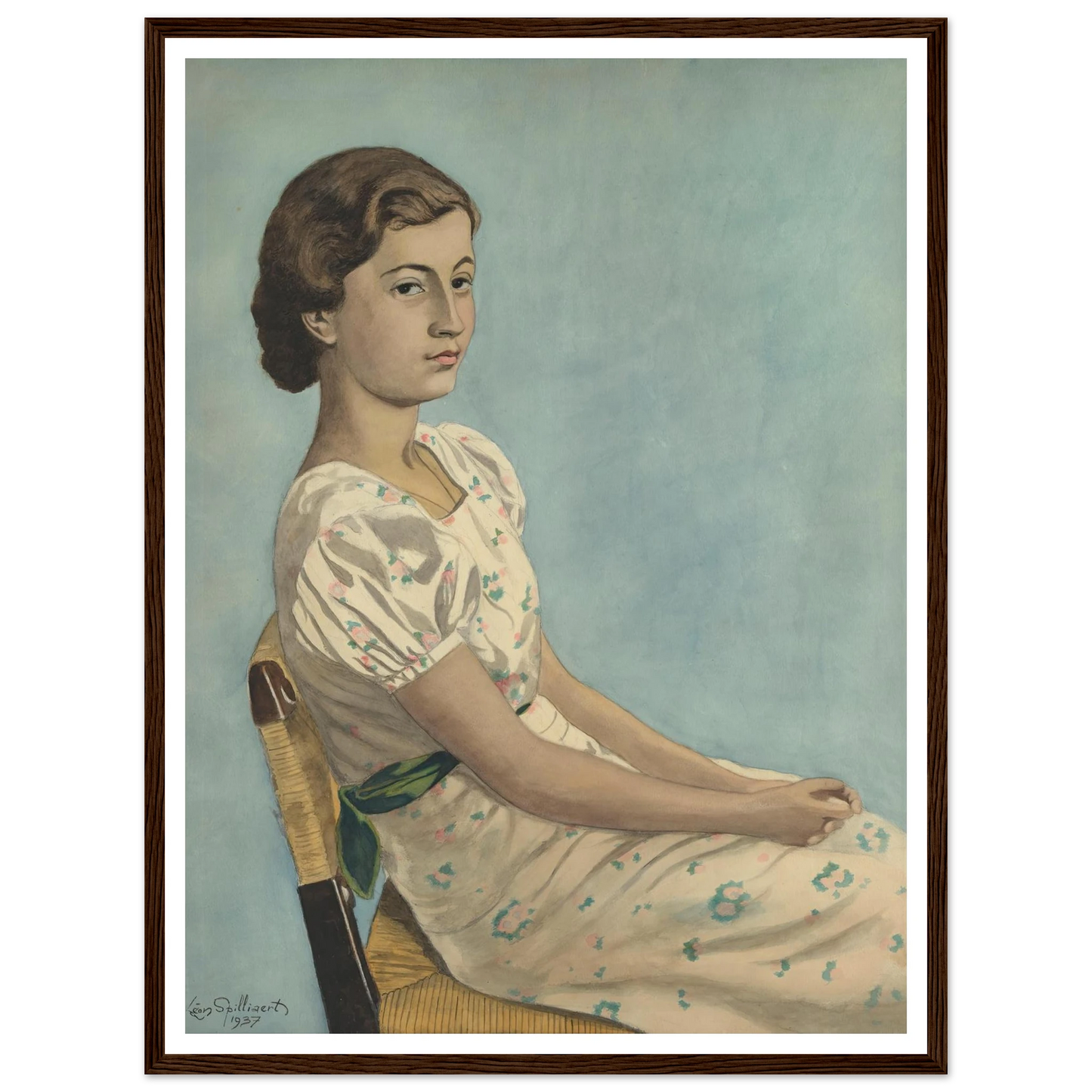 Portret van Mejuffrouw Simonne Kremer (1937) Art Print | Leon Spilliaert-Quipham Collections
