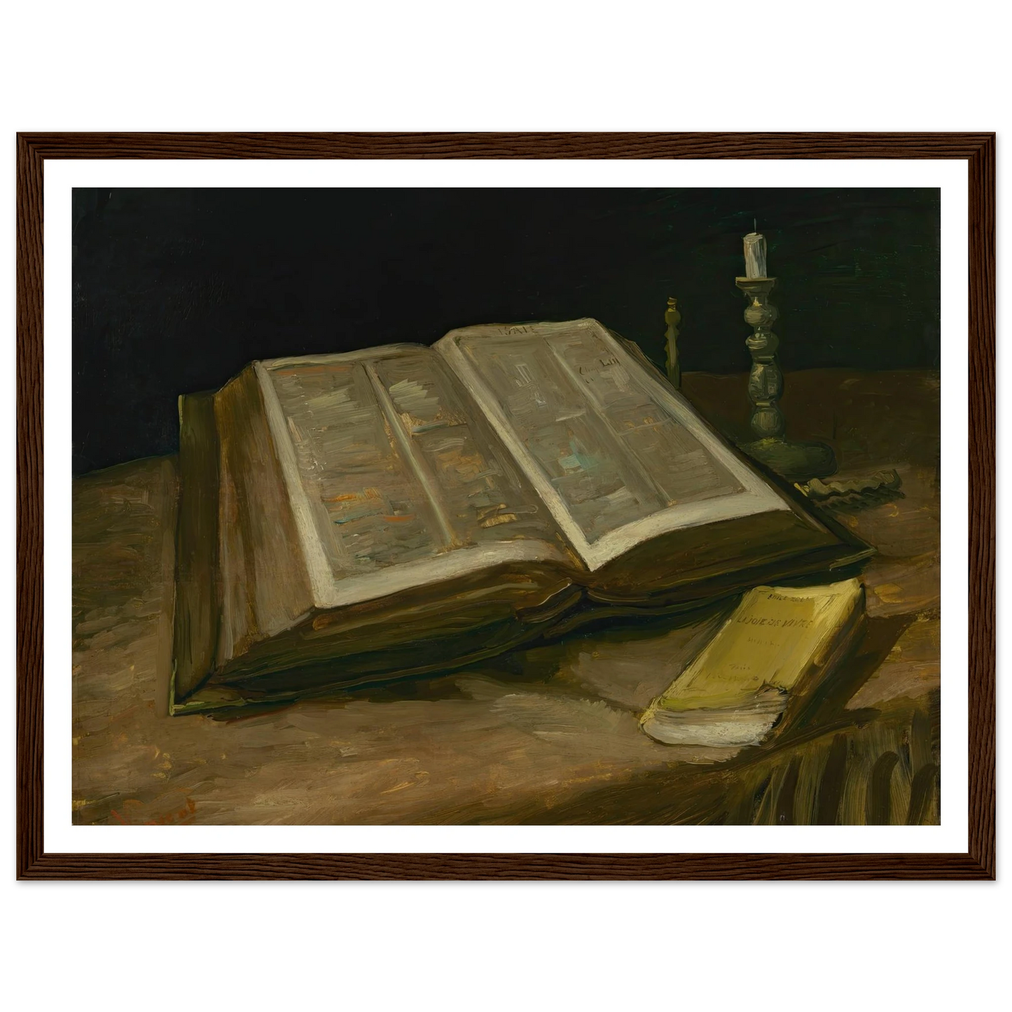 Still Life with Bible (1885) Art Print | Vincent van Gogh-Quipham Collections
