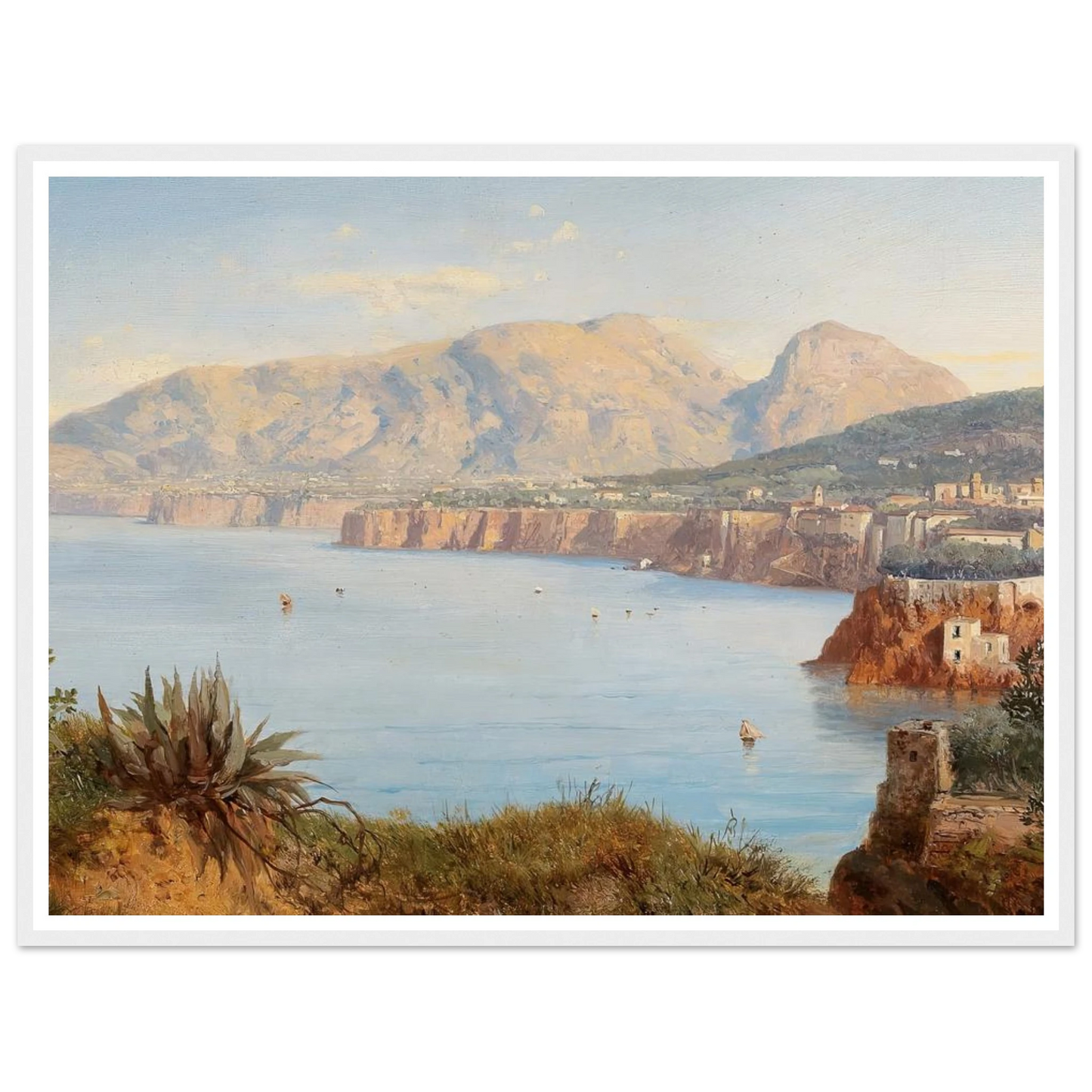 Coastal Landscape In Sorrento Near Naples Art Print | Albert Zimmermann-Quipham Collections