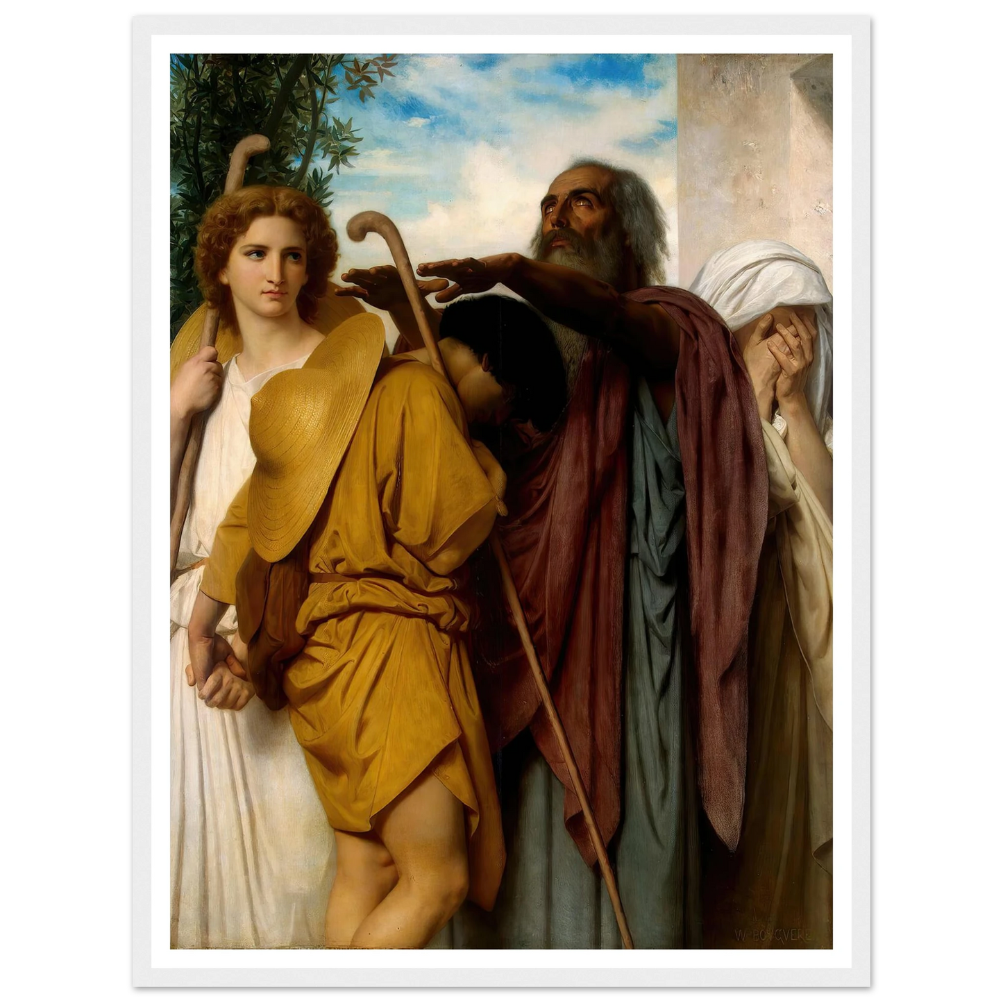 Tobias Saying Good-Bye To His Father (1860) Art Print | William Bouguereau-Quipham Collections