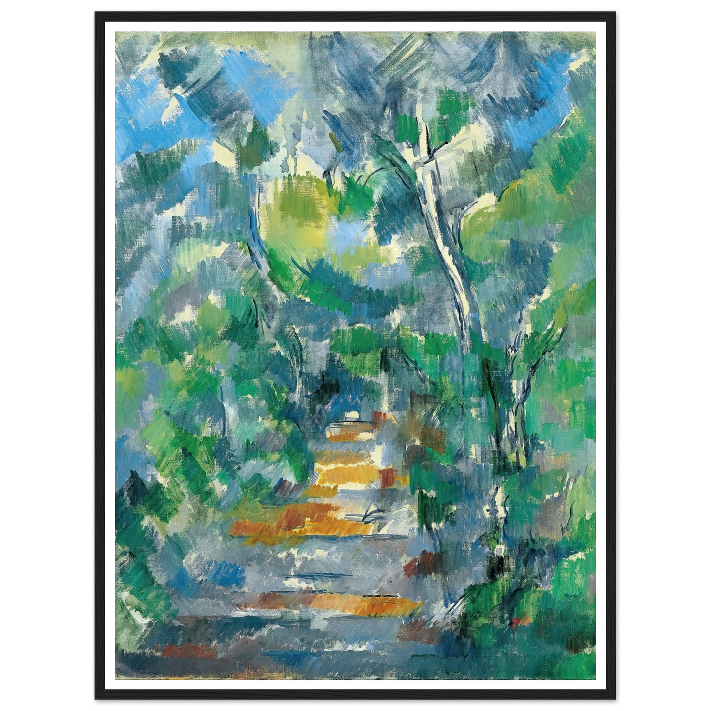 Forest Scene (Path from Mas Jolie to Château noir) (1900-1902) Art Print | Paul Cezanne-Quipham Collections