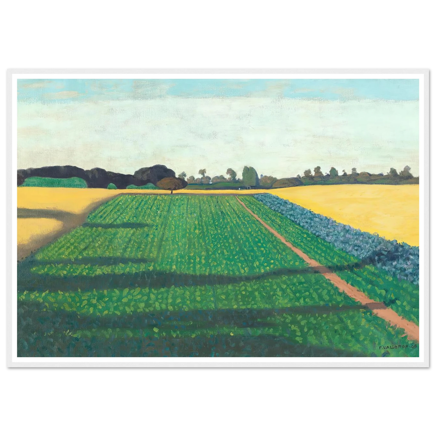 The Fields, Plateau Of Red Cross (1914) Art Print | Felix Vallotton-Quipham Collections