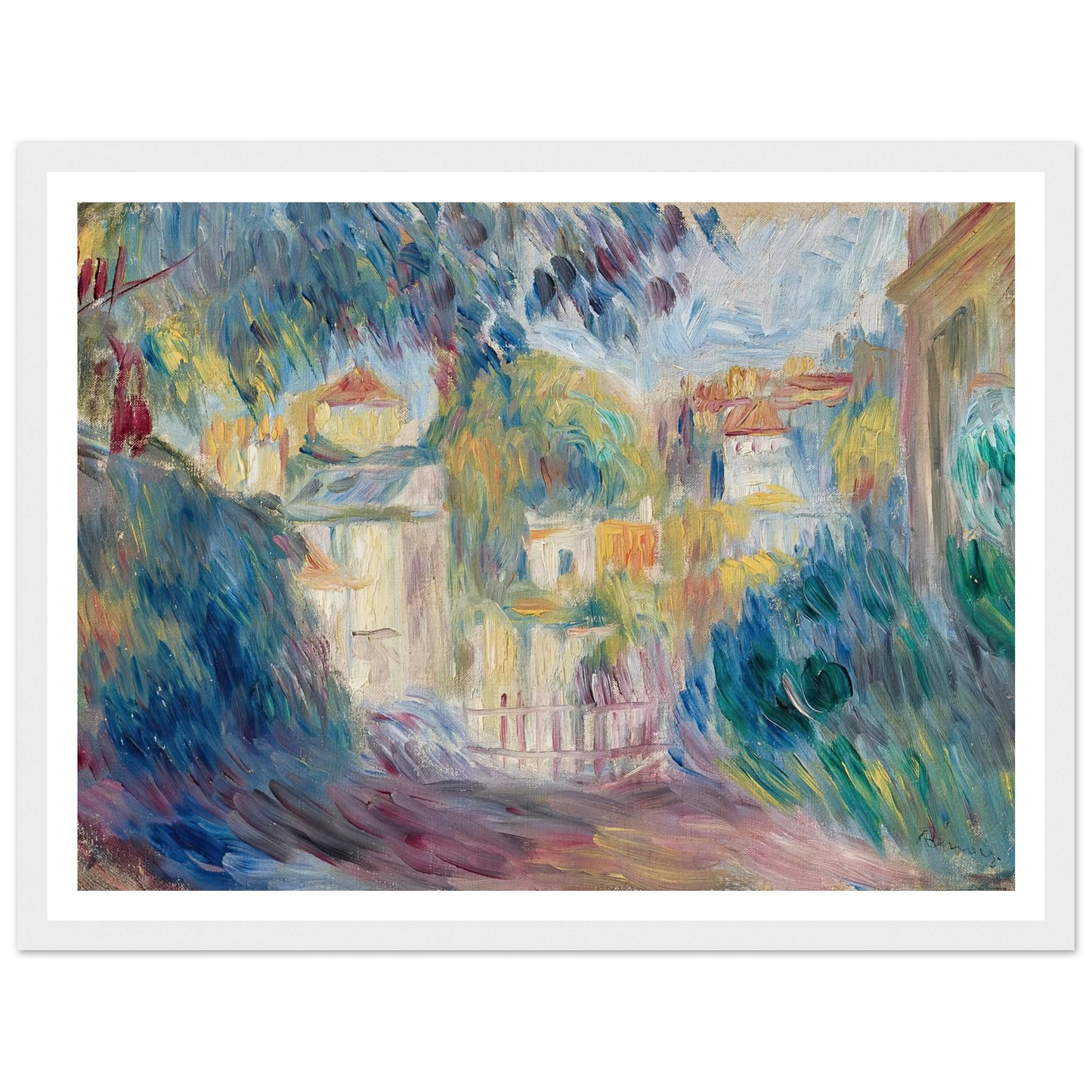 Jardin à Montmartre (1895-1900) Art Print | Pierre Auguste Renoir-Quipham Collections