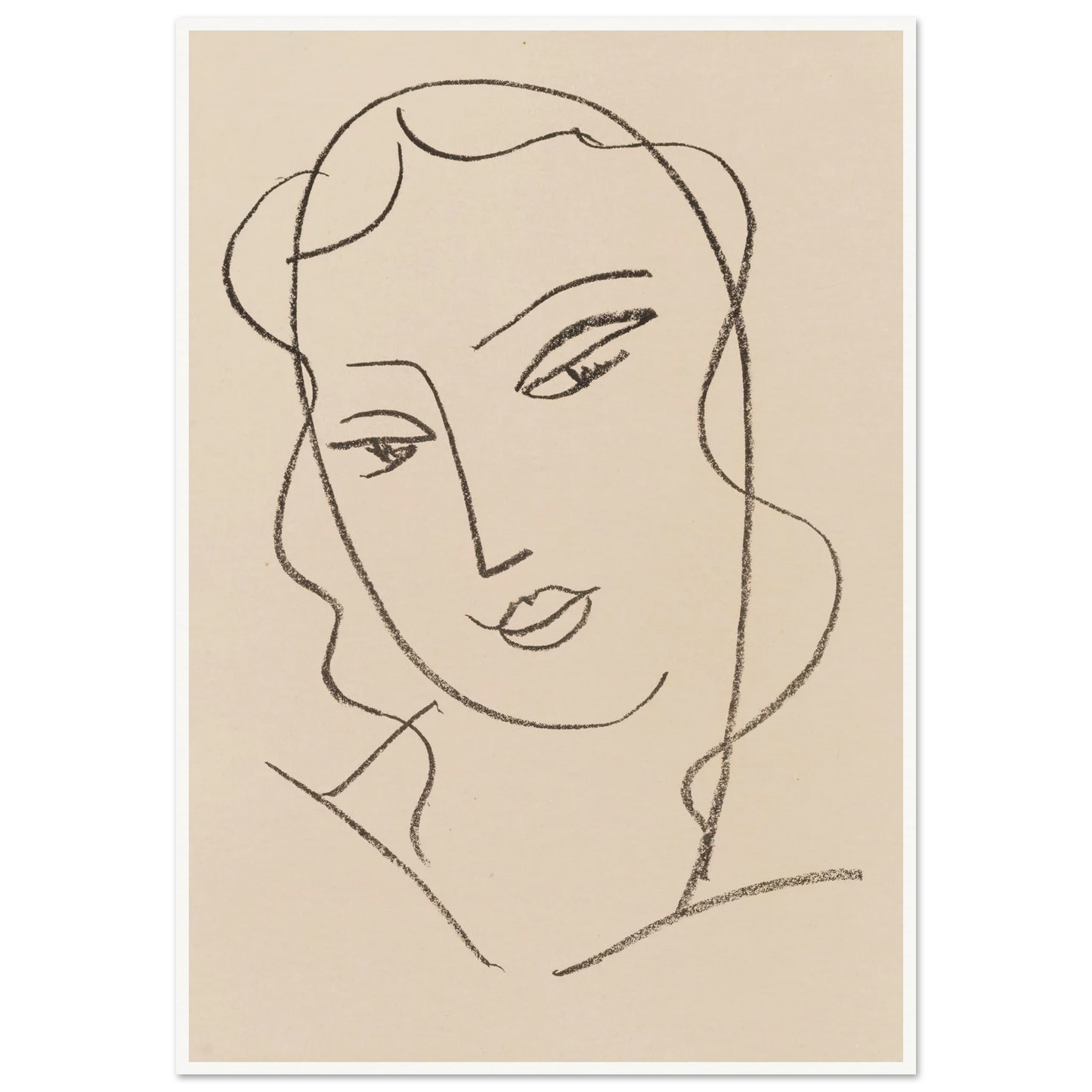 Tête voilée (1950-1951) Art Print | Henri Matisse-Quipham Collections