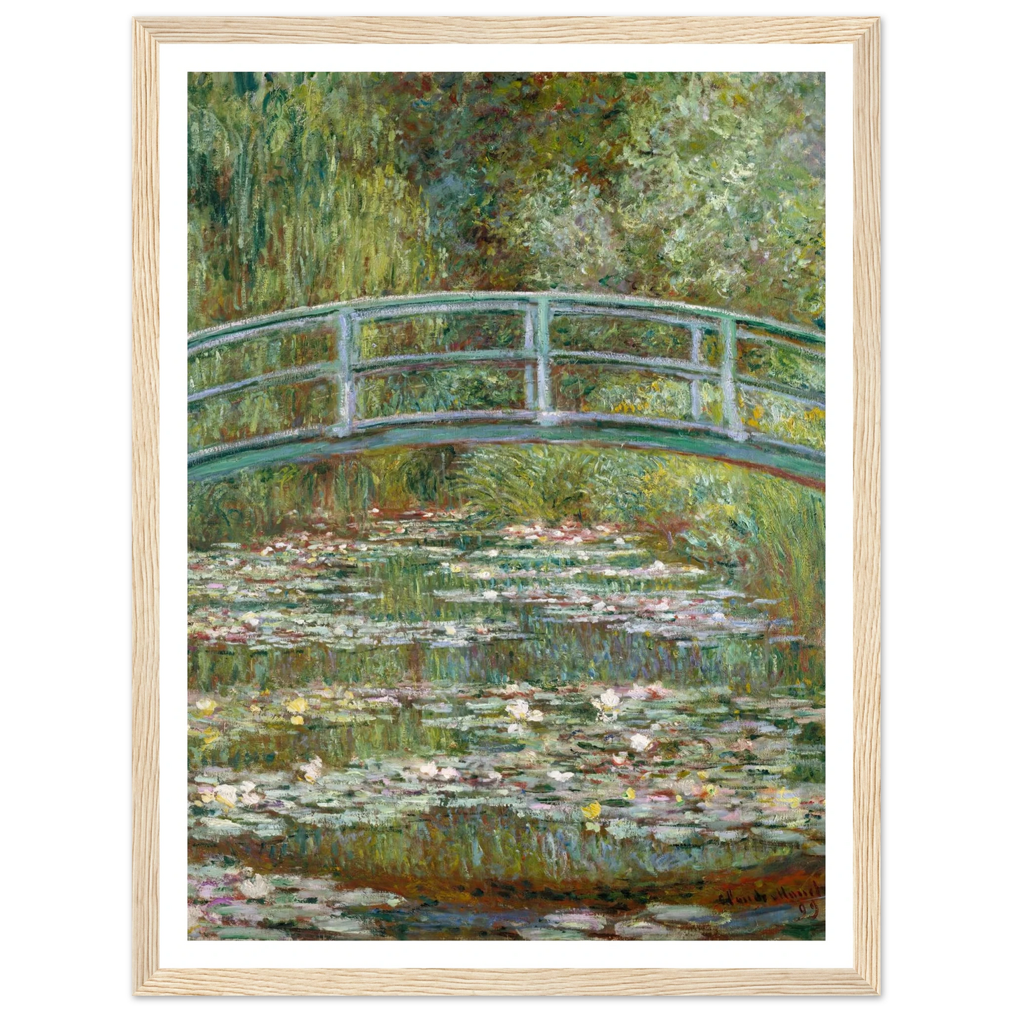 Bridge over a Pond of Water Lilies (1899) Art Print | Claude Monet-Quipham Collections