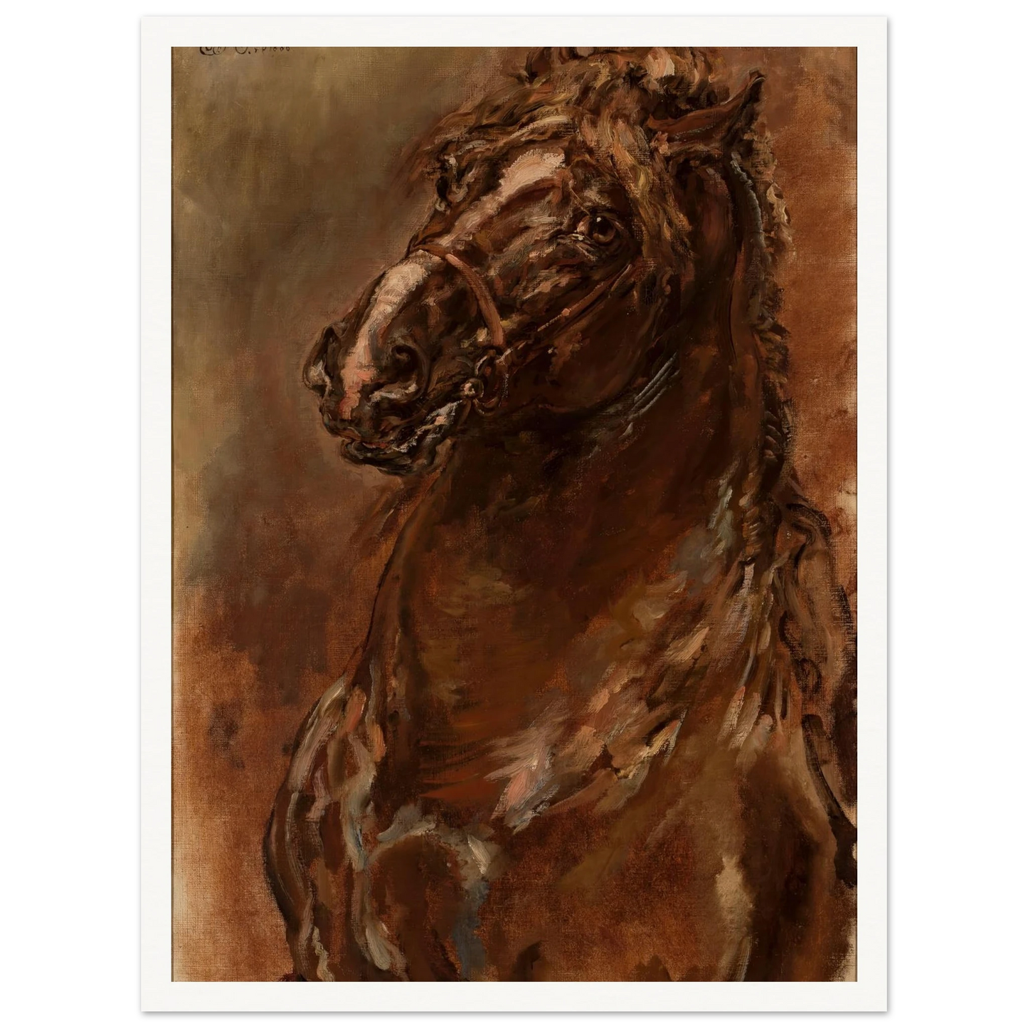 Study of horse’s head for “The Maid of Orléans” (1886) Art Print | Jan Matejko-Quipham Collections