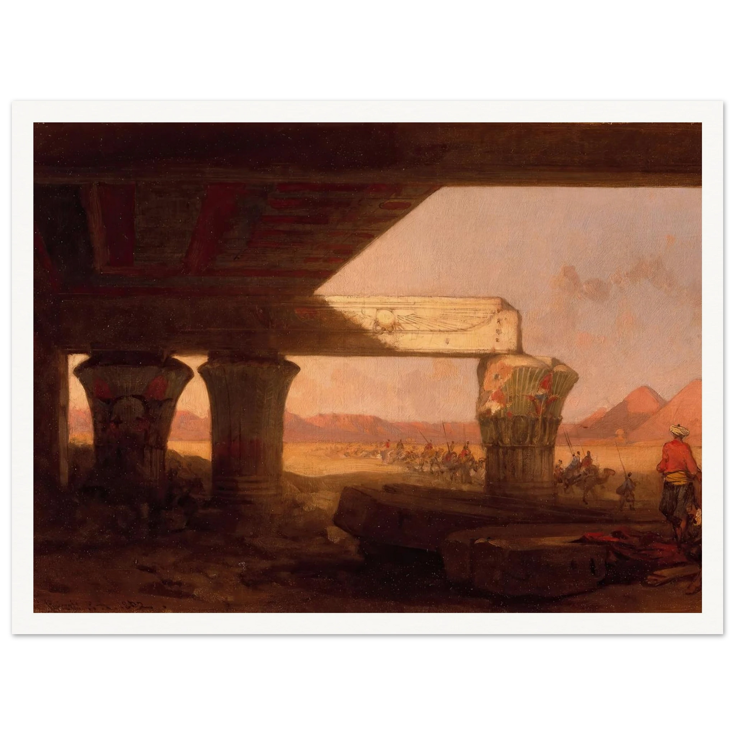 Egyptian Landscape with a Distant View of the Pyramids (1862) Art Print | David Roberts-Quipham Collections