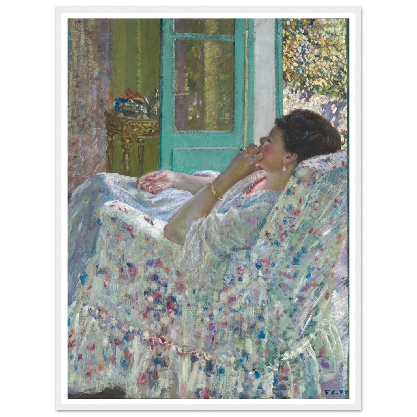 Afternoon – Yellow Room (1910) Art Print | Frederick Carl Frieseke-Quipham Collections