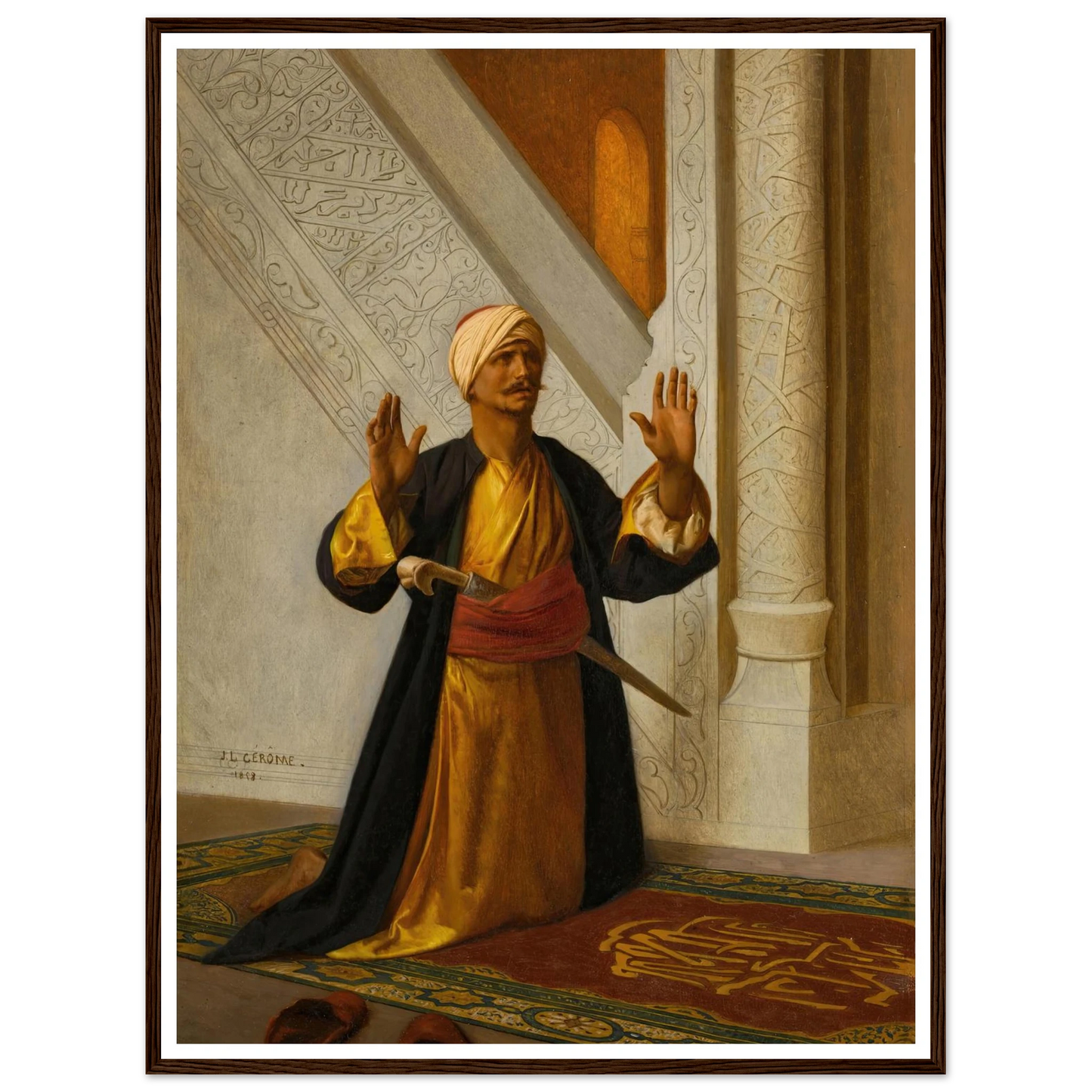 At Prayer (1858) Art Print | Jean Leon Gerome-Quipham Collections