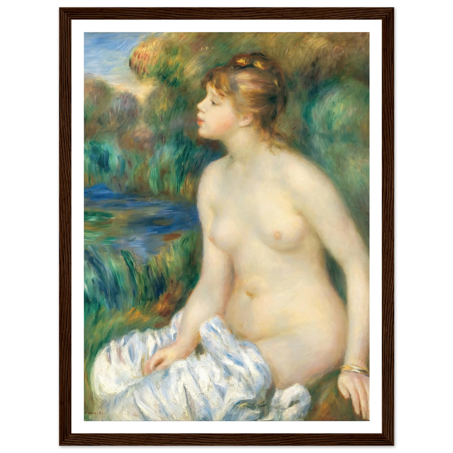 Bather (1891) Art Print | Pierre Auguste Renoir-Quipham Collections