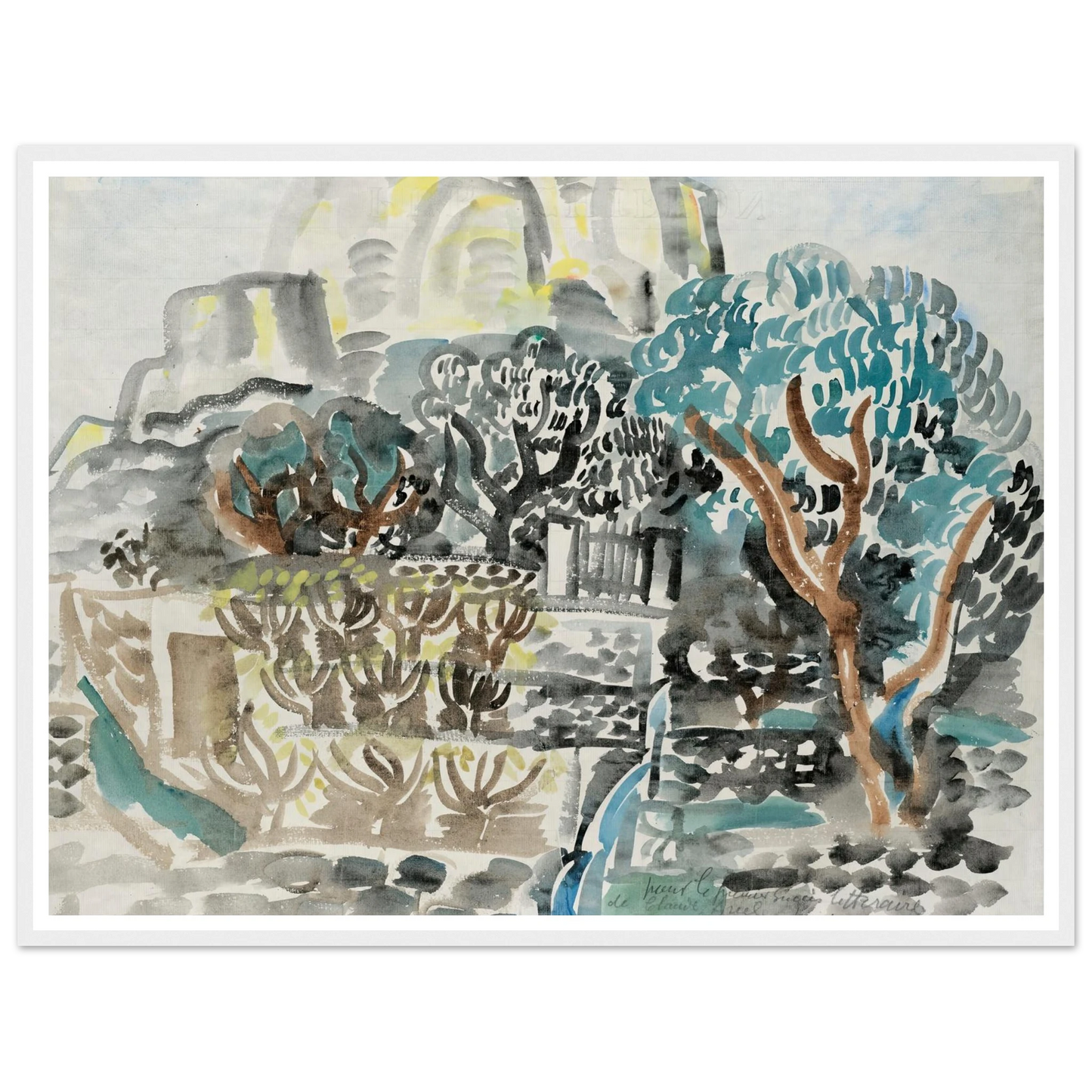 Le Baou de Saint-Jeannet (1921) Art Print | Raoul Dufy-Quipham Collections