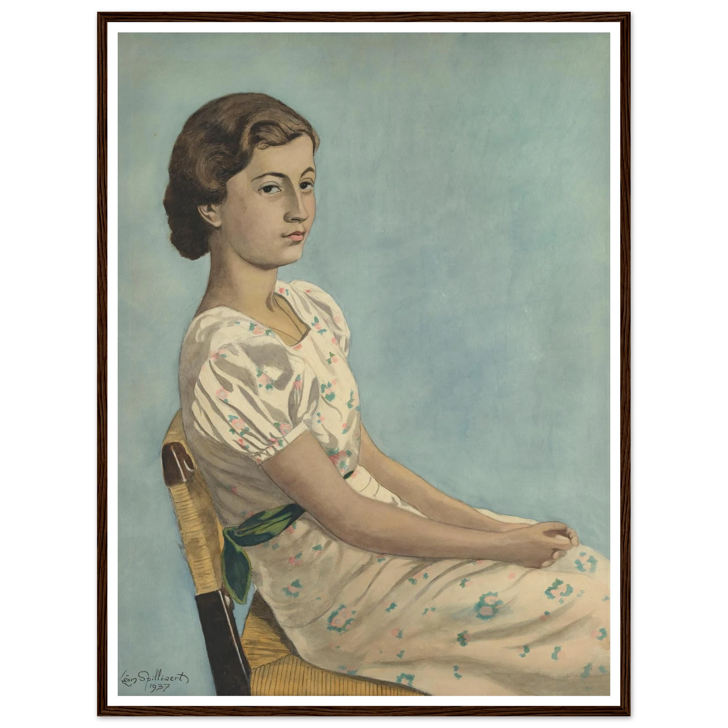 Portret van Mejuffrouw Simonne Kremer (1937) Art Print | Leon Spilliaert-Quipham Collections