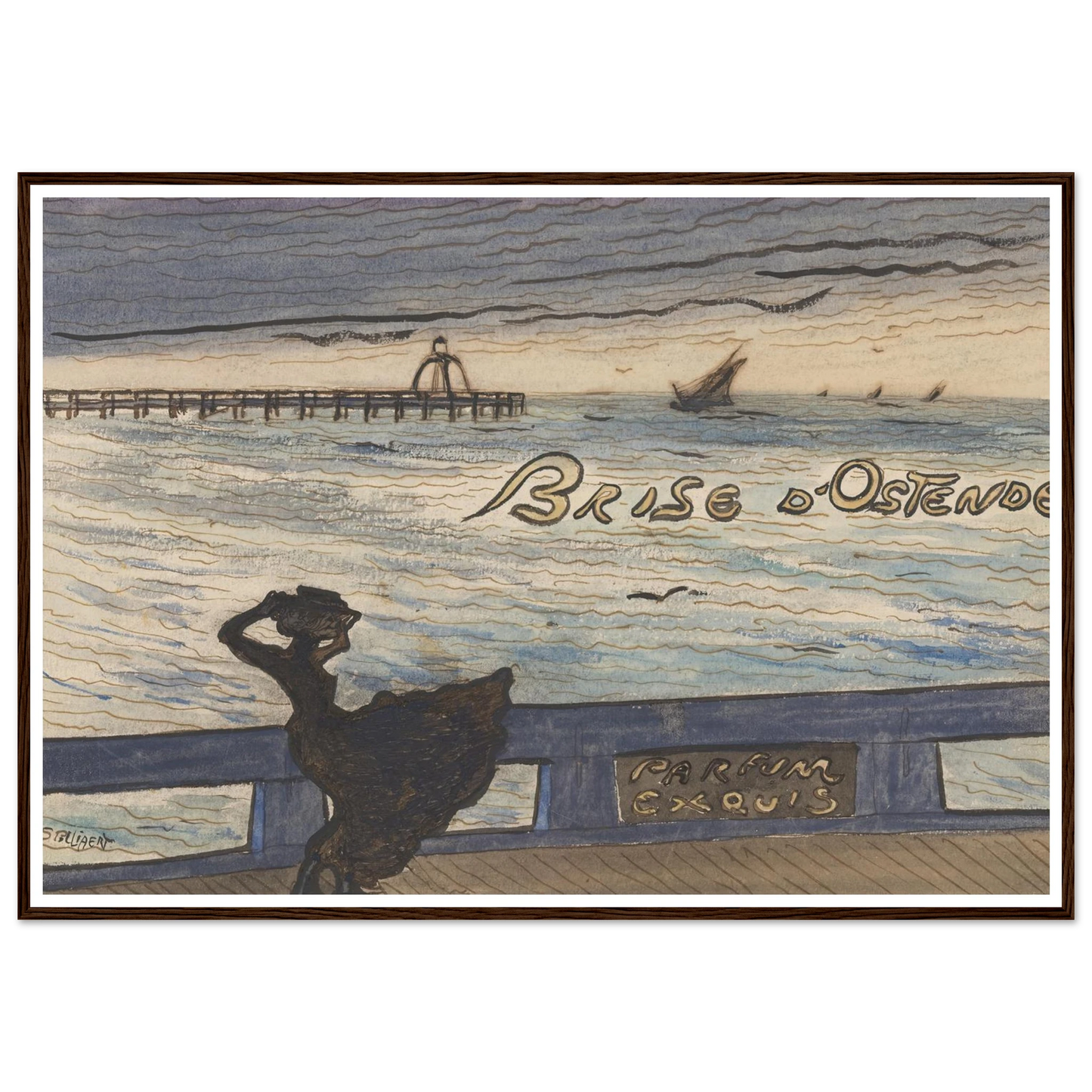 Brise d’Ostende. Parfum exquis (1900-1901) Art Print | Leon Spilliaert-Quipham Collections