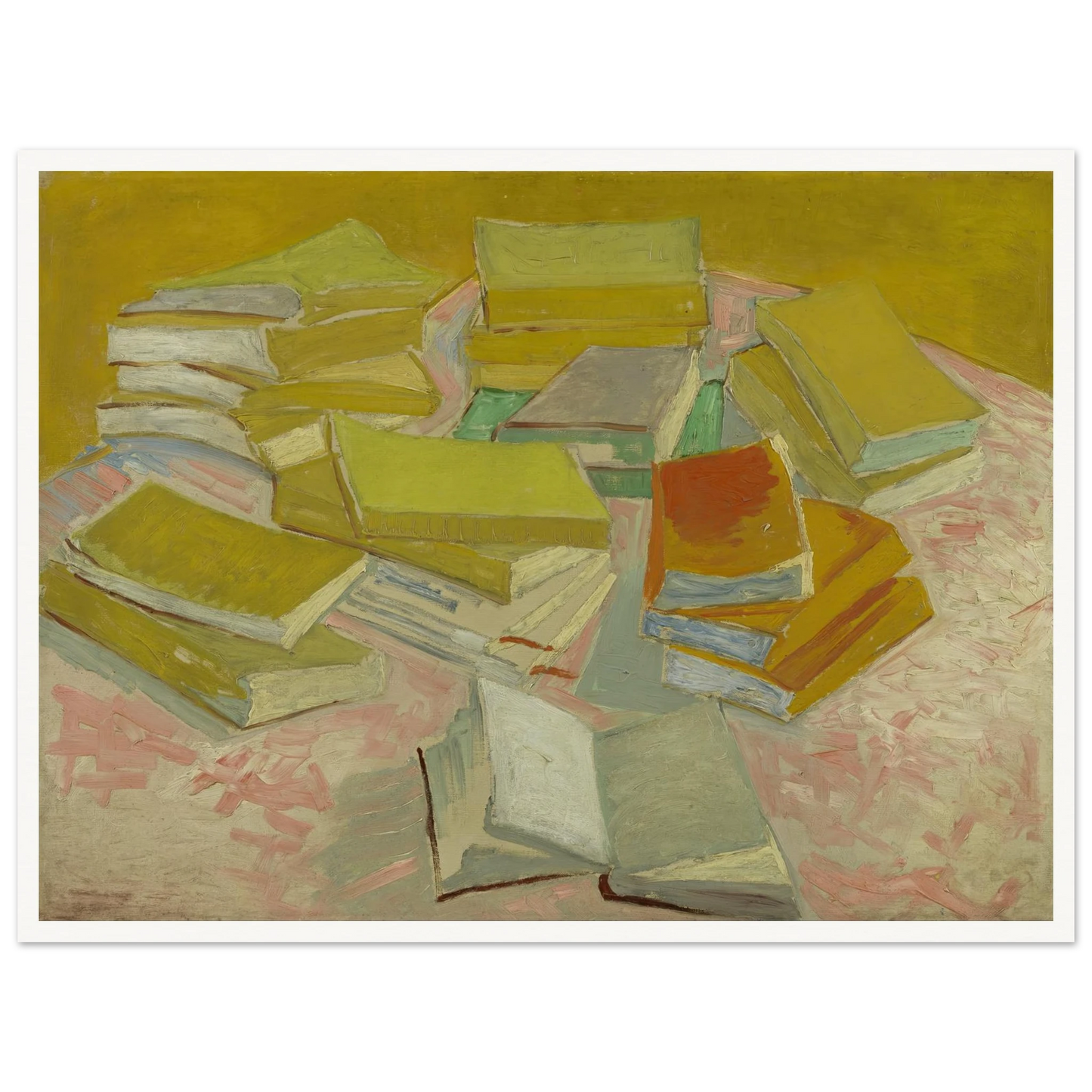 Piles of French novels (1887) Art Print | Vincent van Gogh-Quipham Collections